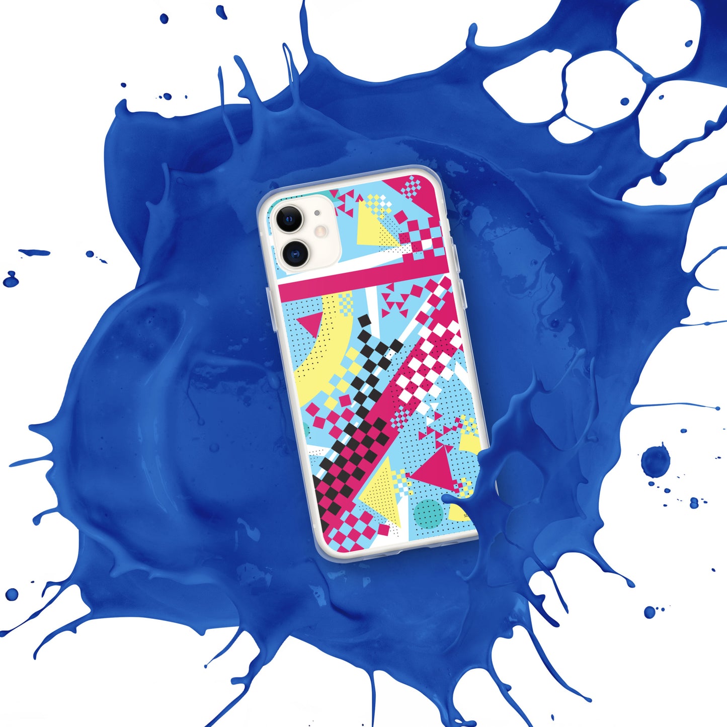 Clear Case for iPhone® - 1980 Retro Abstract Graphic Art - N23 3 -