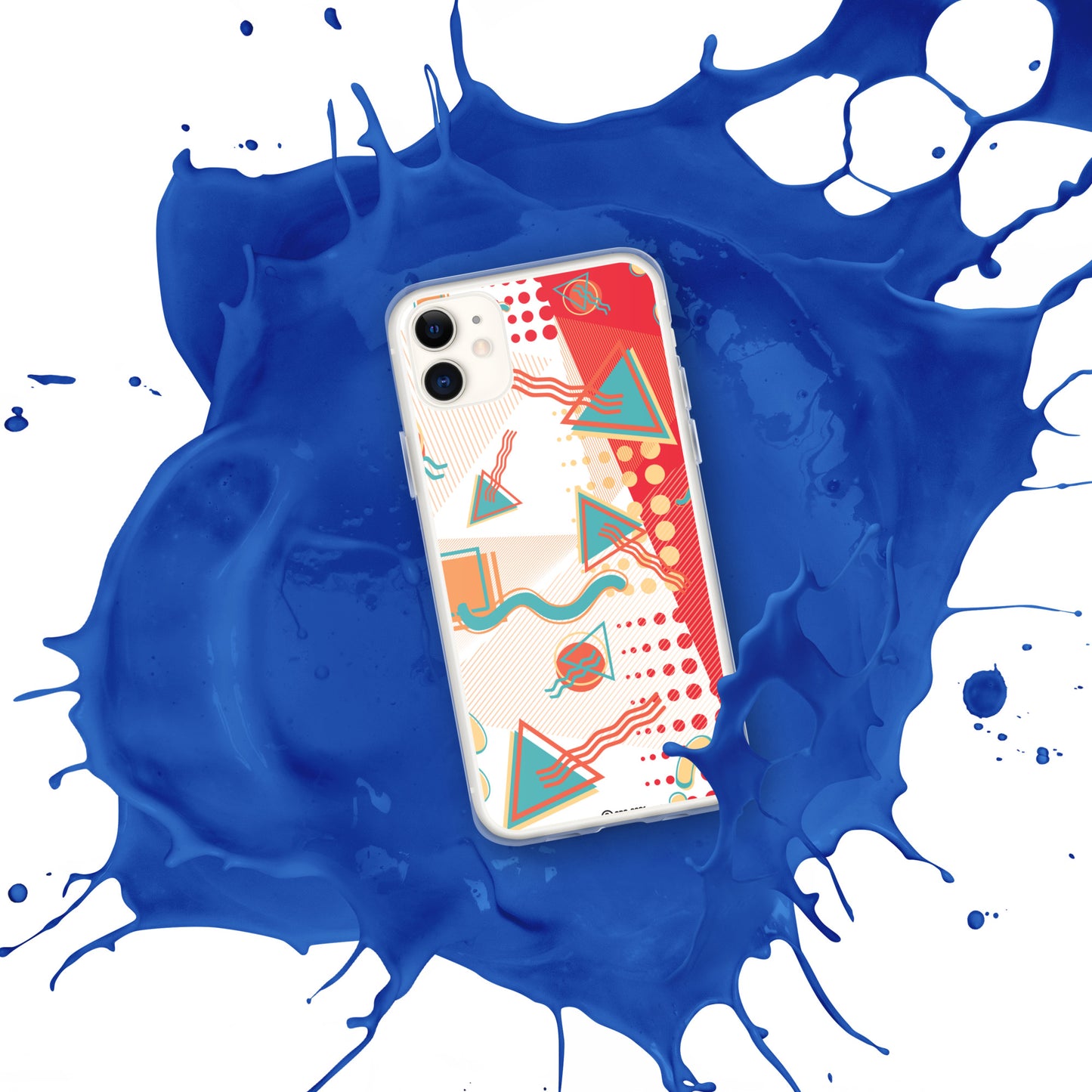 Clear Case for iPhone® - 1980 Retro Abstract Graphic Art - Sushi -
