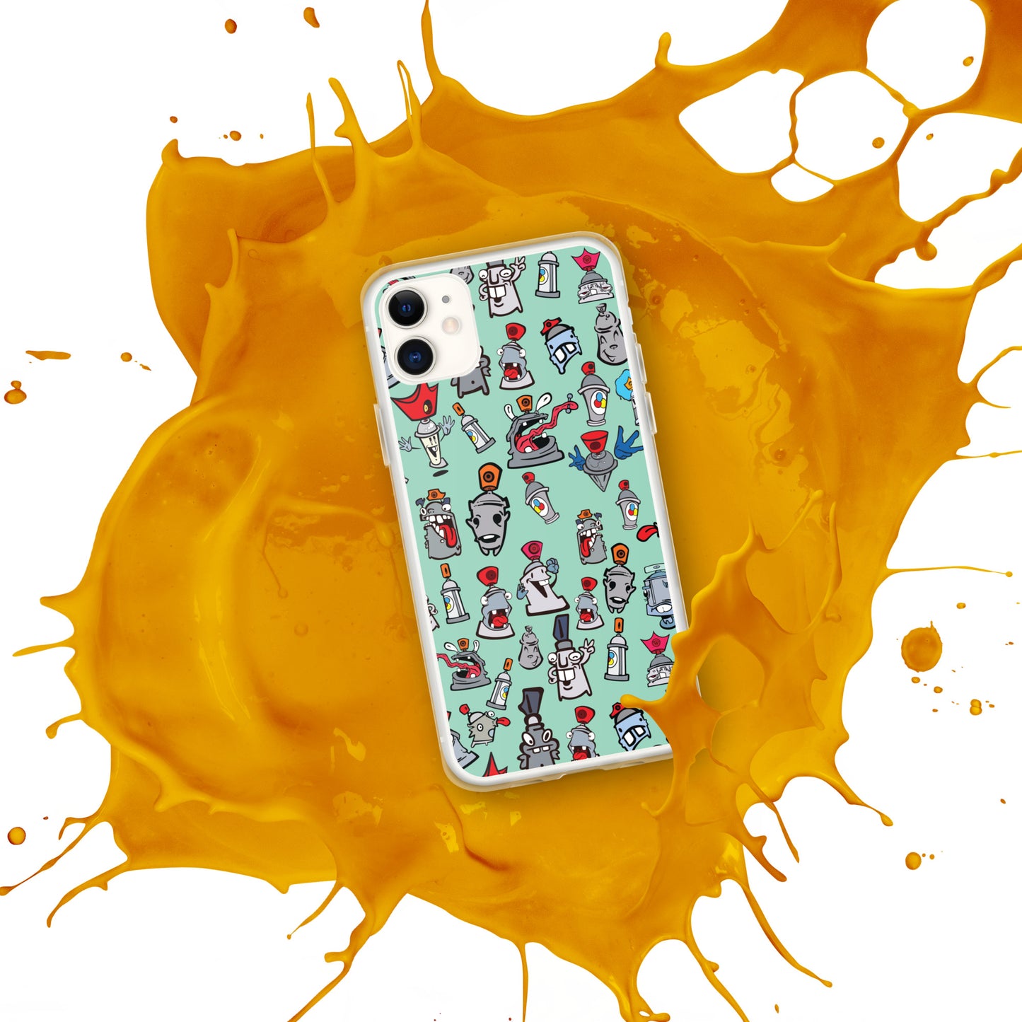 Clear Case for iPhone® - Skizo Fa2hq Can Society Cartoon Characters -