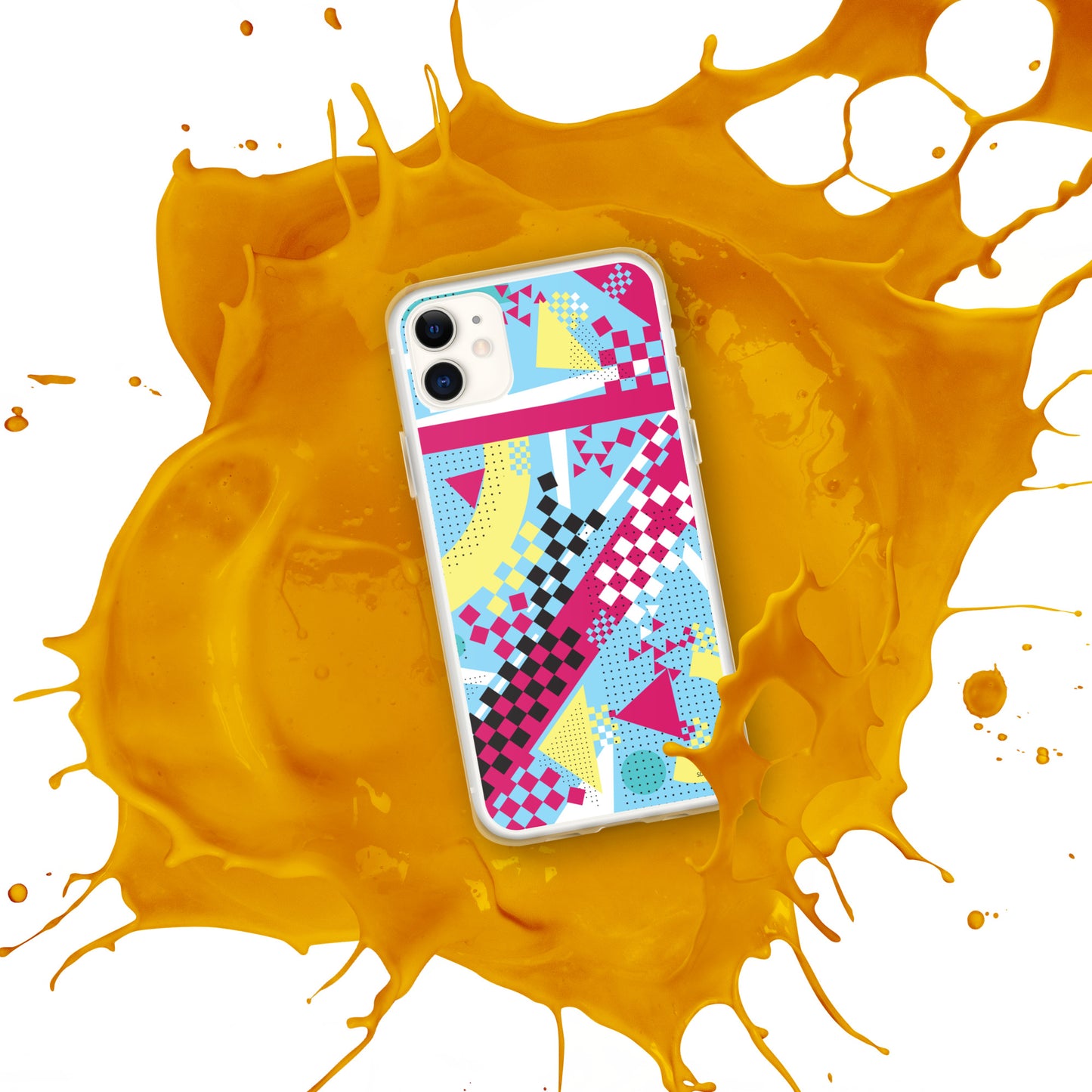 Clear Case for iPhone® - 1980 Retro Abstract Graphic Art - N23 3 -