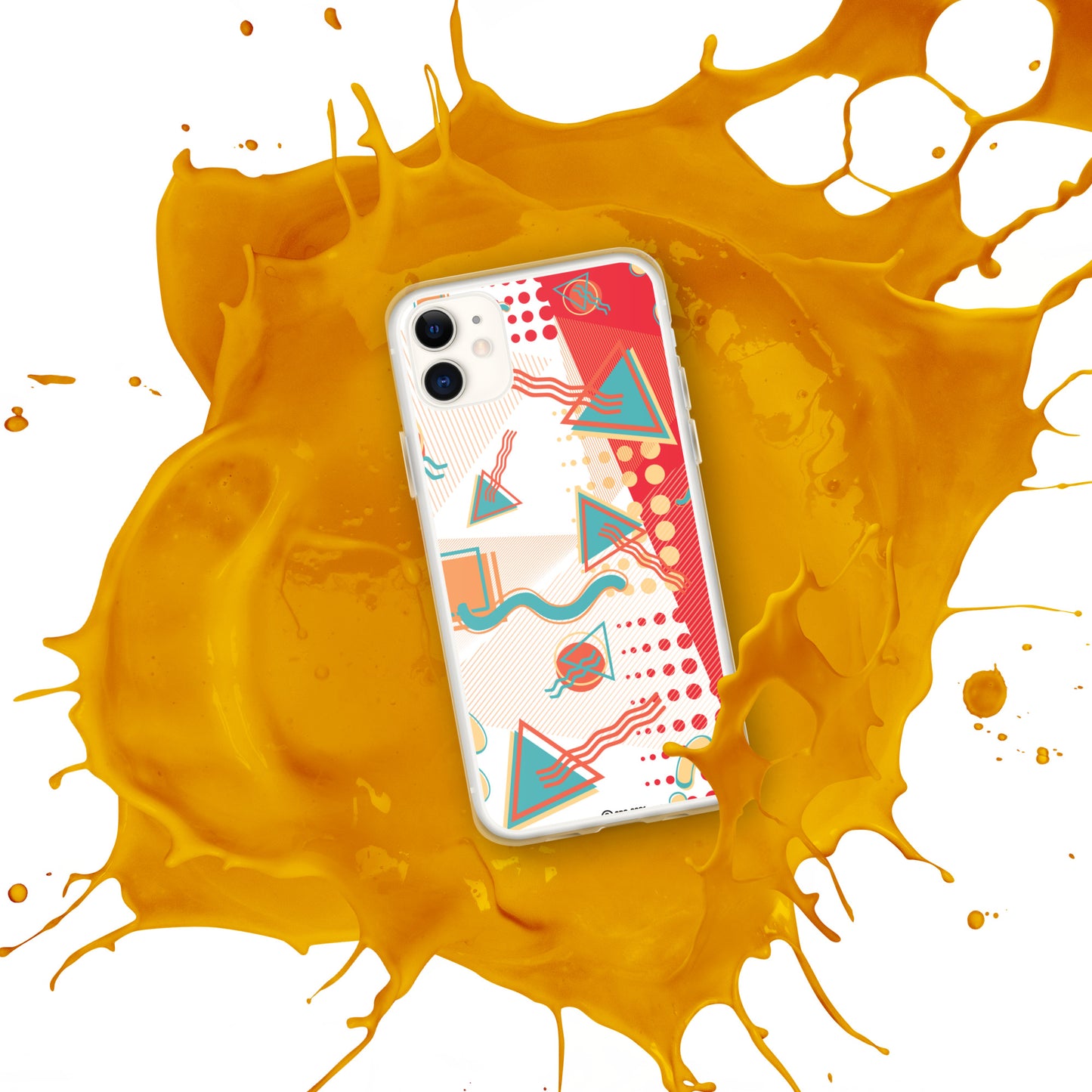Clear Case for iPhone® - 1980 Retro Abstract Graphic Art - Sushi -