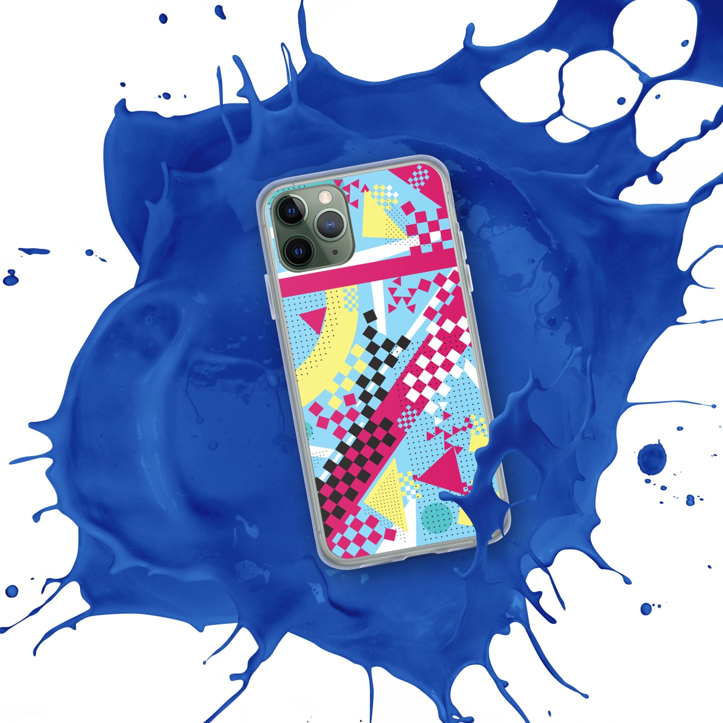 Clear Case for iPhone® - 1980 Retro Abstract Graphic Art - N23 3 -