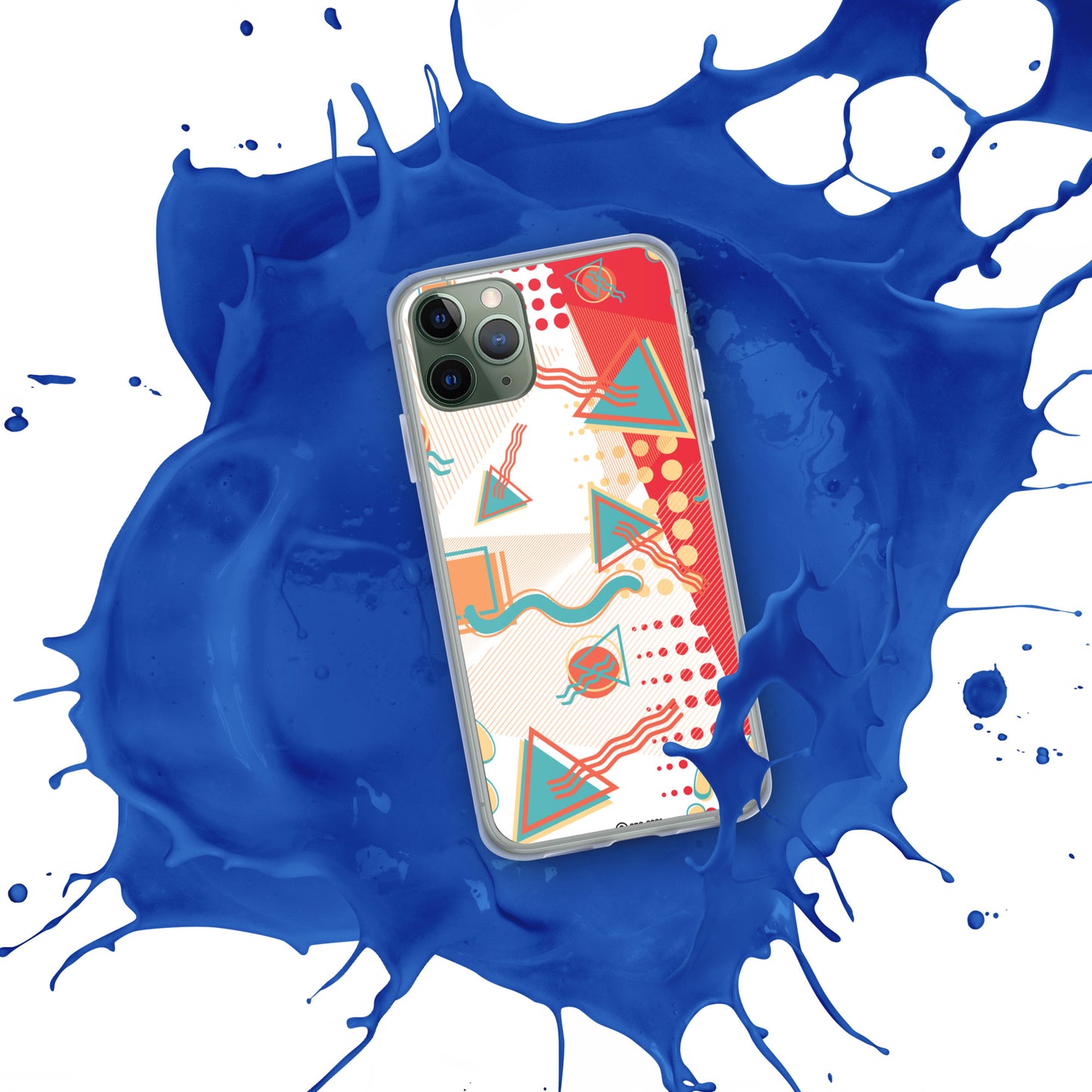 Clear Case for iPhone® - 1980 Retro Abstract Graphic Art - Sushi -