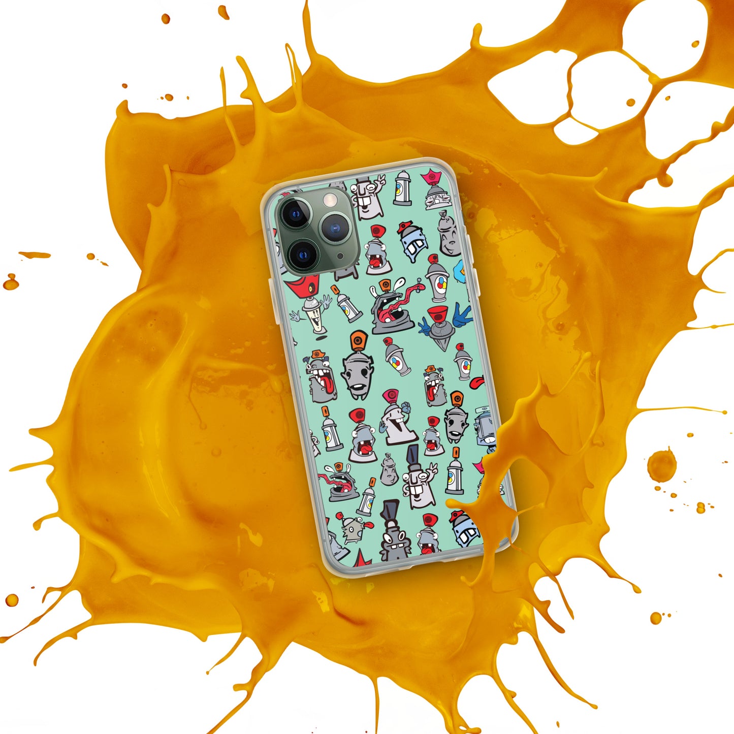 Clear Case for iPhone® - Skizo Fa2hq Can Society Cartoon Characters -