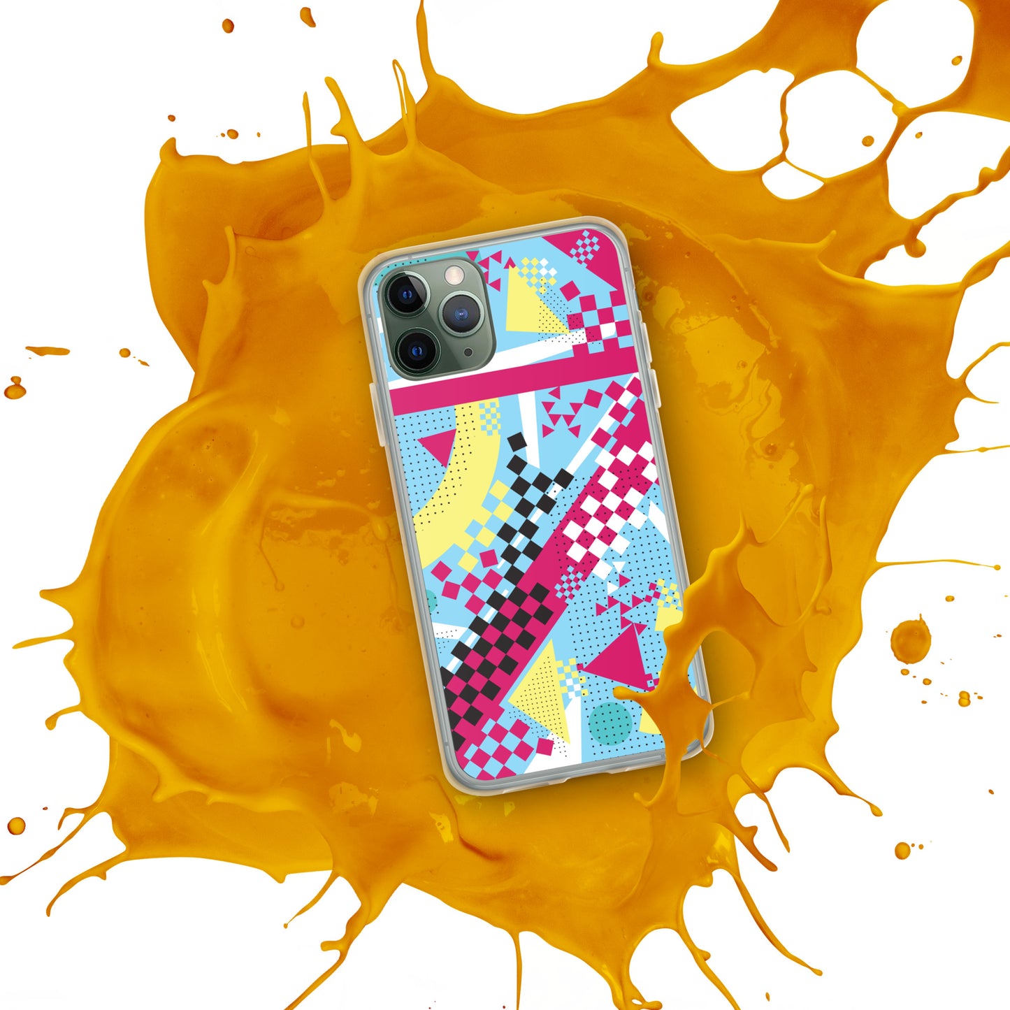 Clear Case for iPhone® - 1980 Retro Abstract Graphic Art - N23 3 -