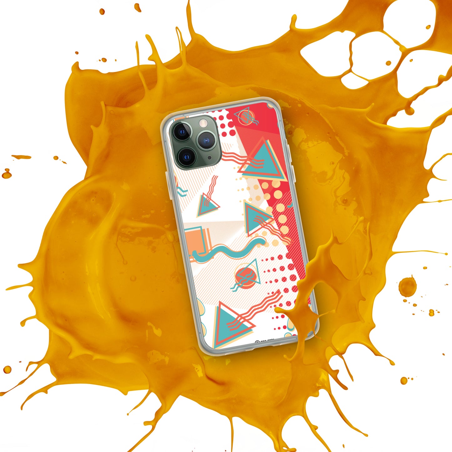 Clear Case for iPhone® - 1980 Retro Abstract Graphic Art - Sushi -