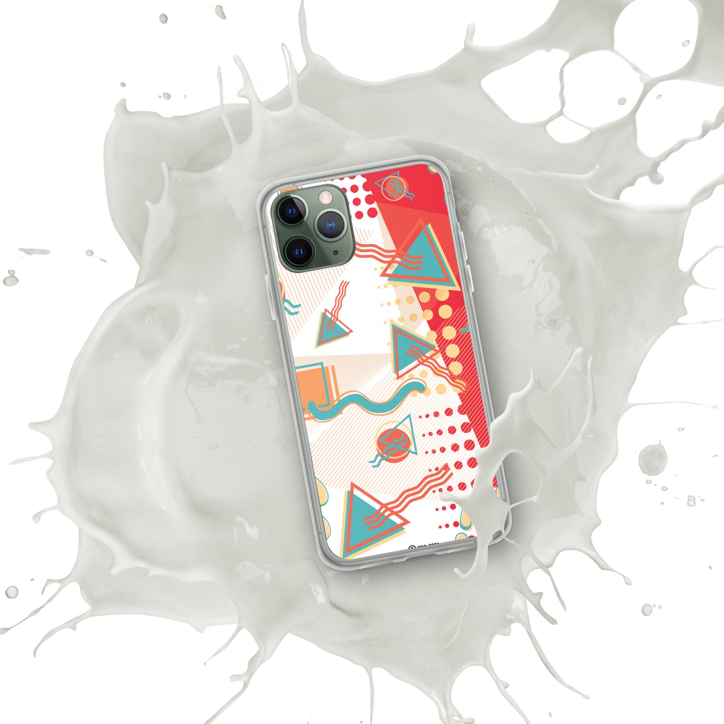 Clear Case for iPhone® - 1980 Retro Abstract Graphic Art - Sushi -