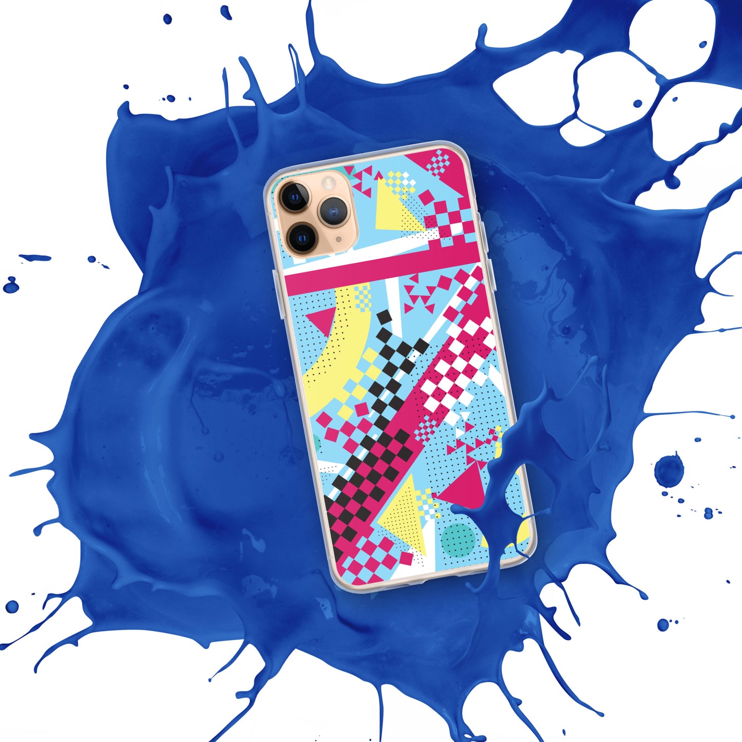 Clear Case for iPhone® - 1980 Retro Abstract Graphic Art - N23 3 -