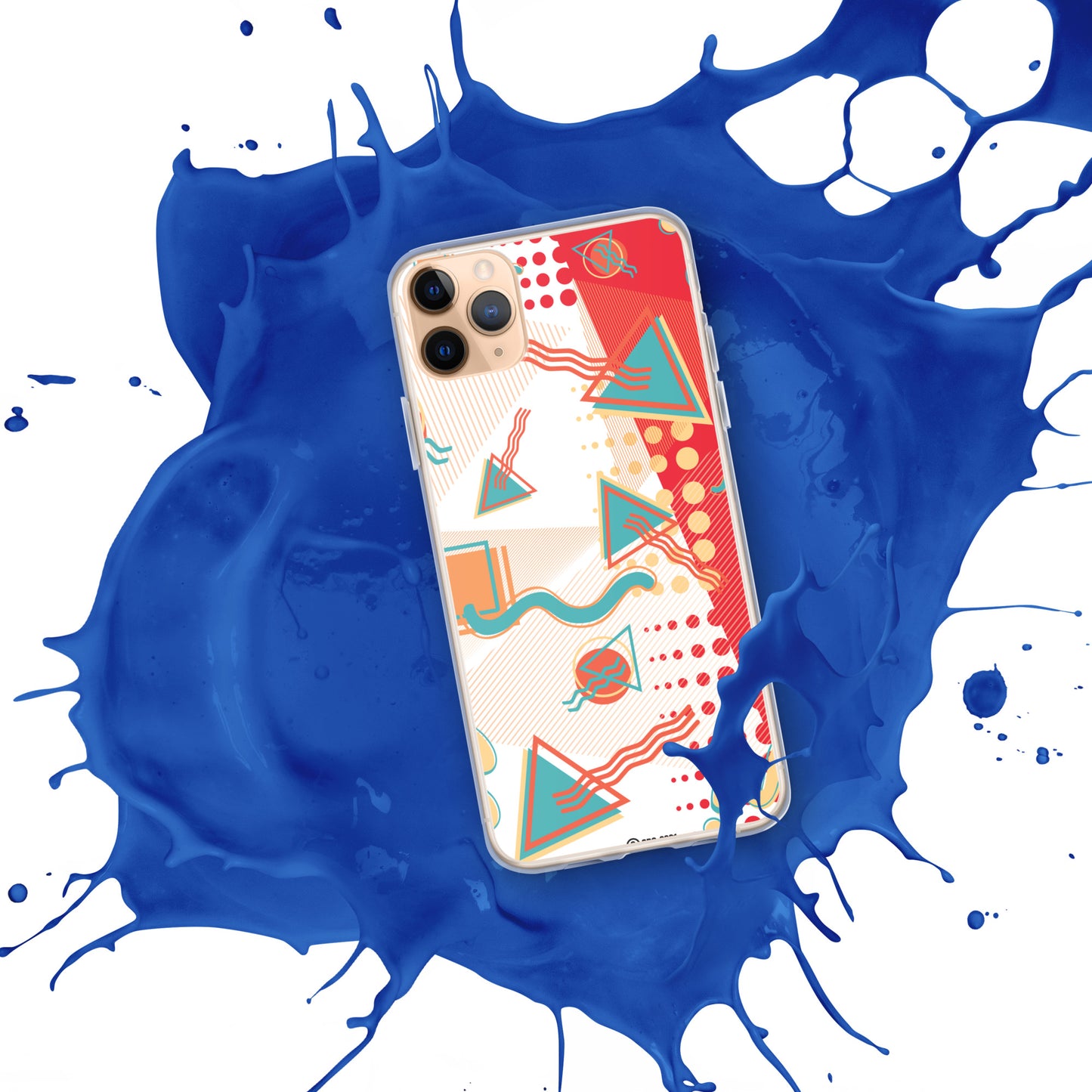 Clear Case for iPhone® - 1980 Retro Abstract Graphic Art - Sushi -