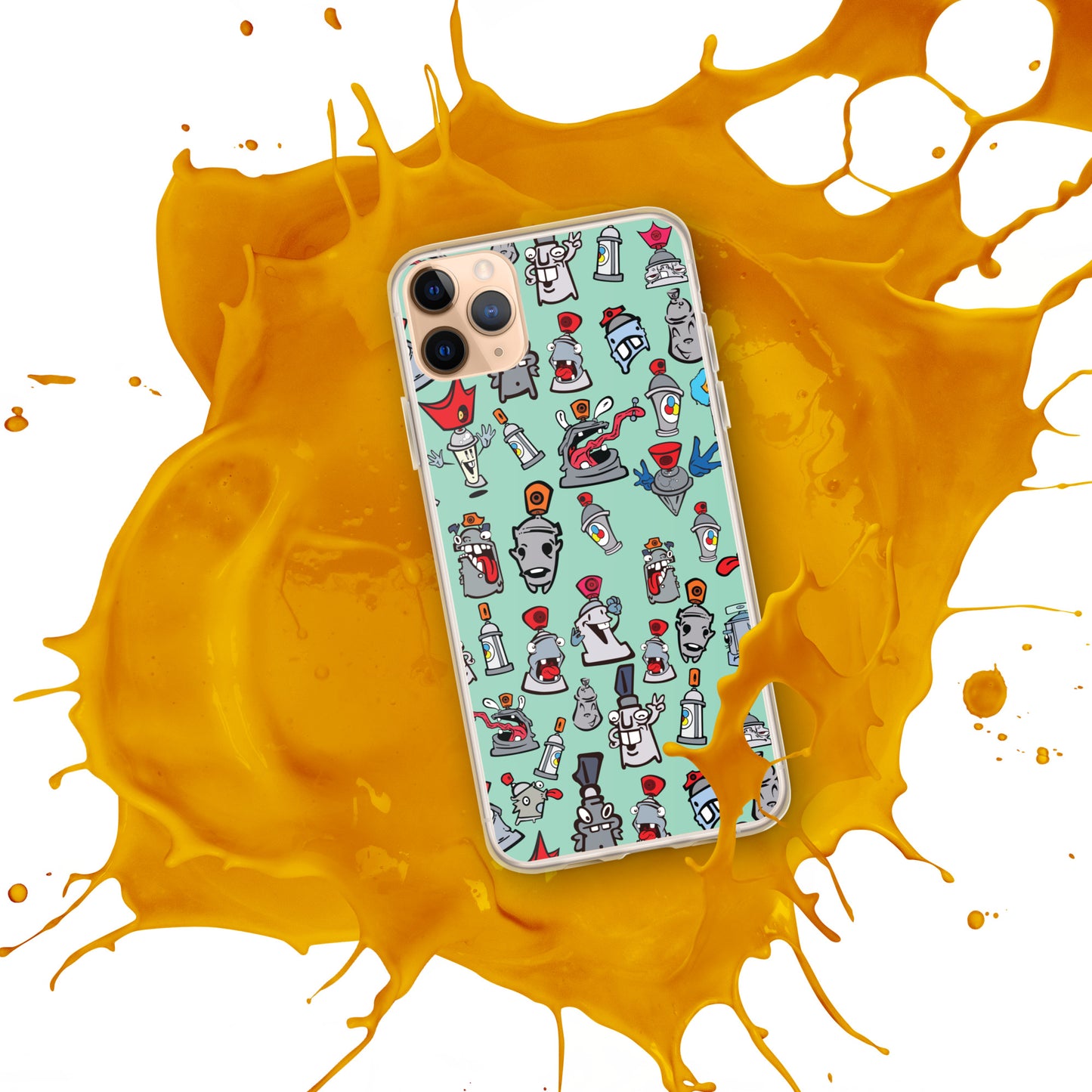 Clear Case for iPhone® - Skizo Fa2hq Can Society Cartoon Characters -