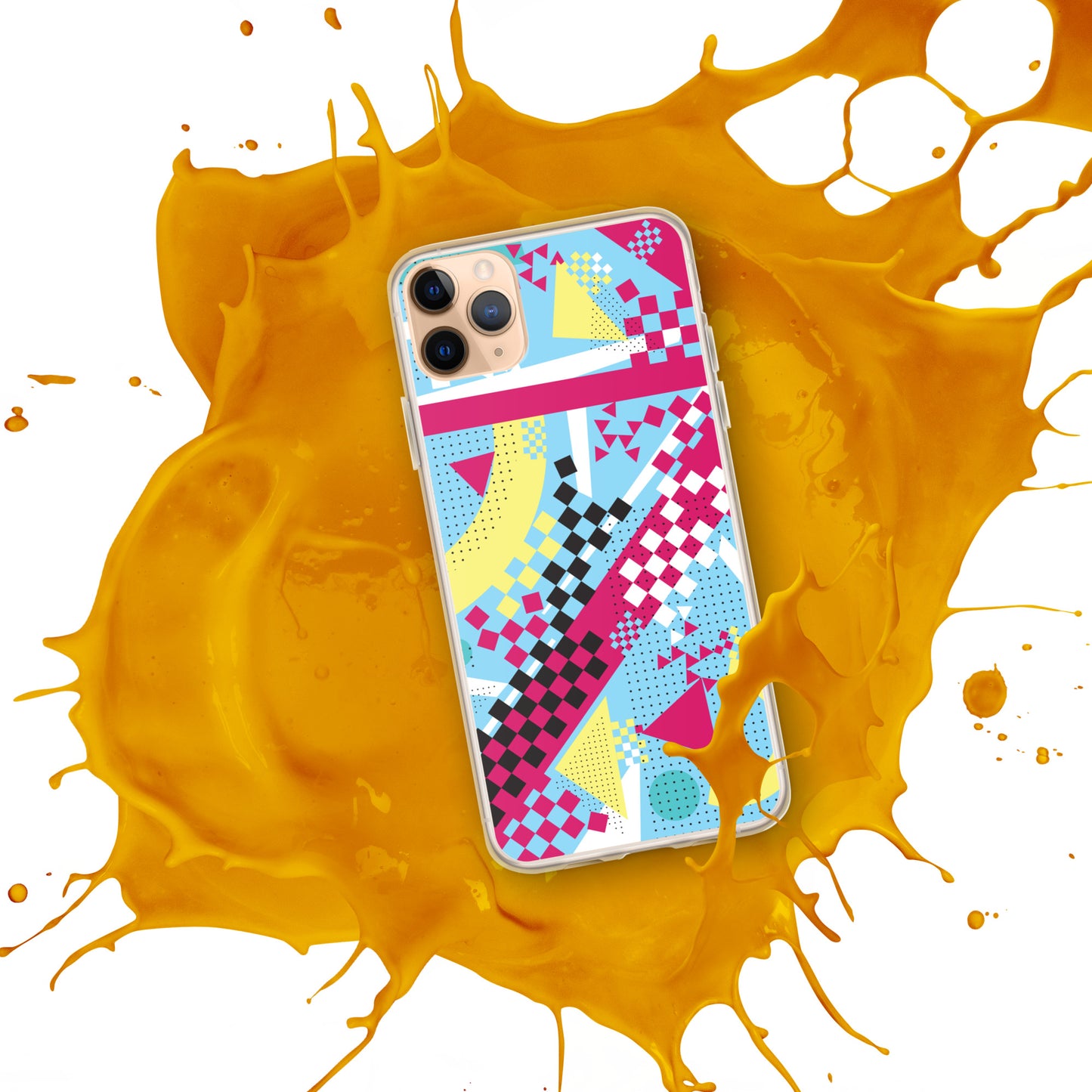 Clear Case for iPhone® - 1980 Retro Abstract Graphic Art - N23 3 -