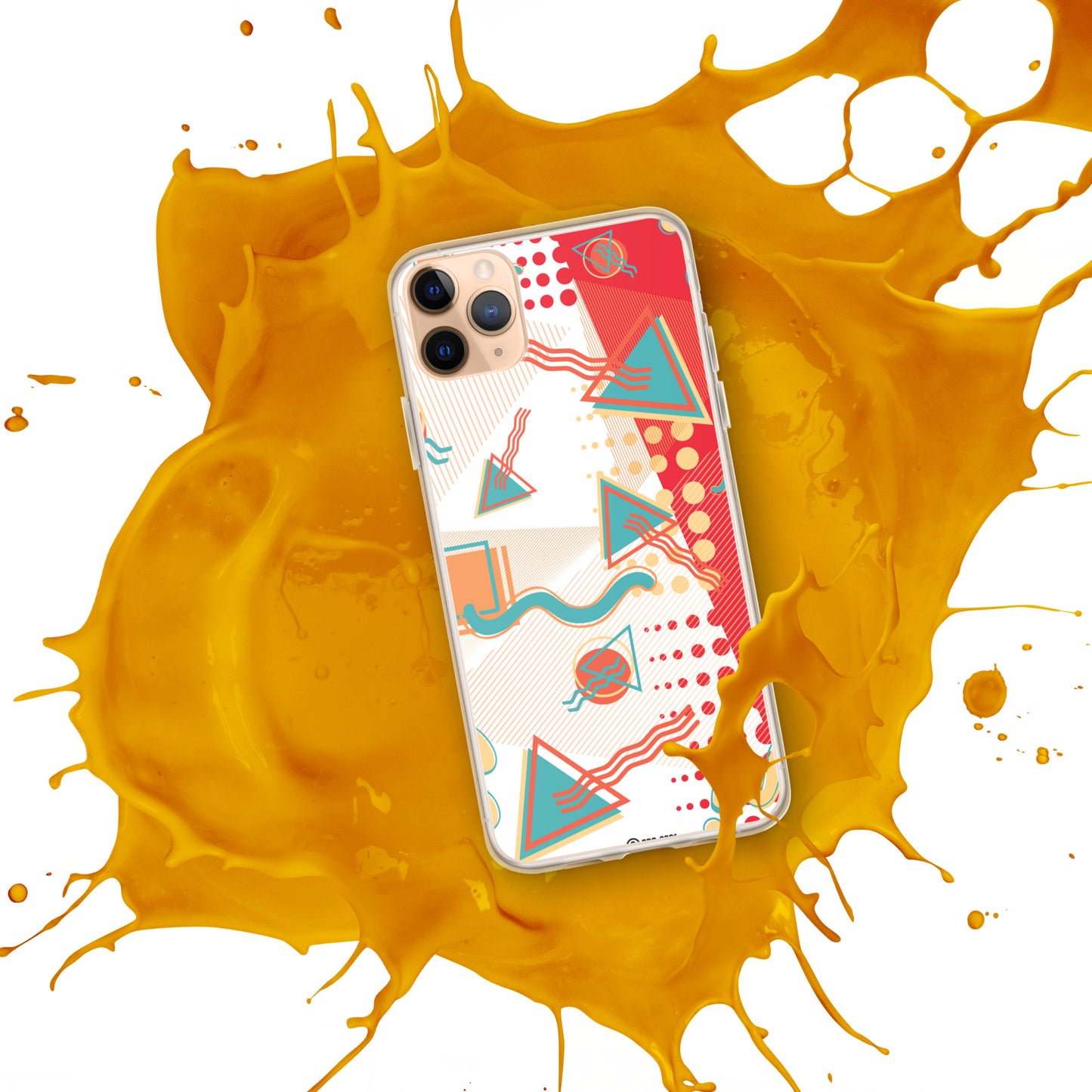 Clear Case for iPhone® - 1980 Retro Abstract Graphic Art - Sushi -