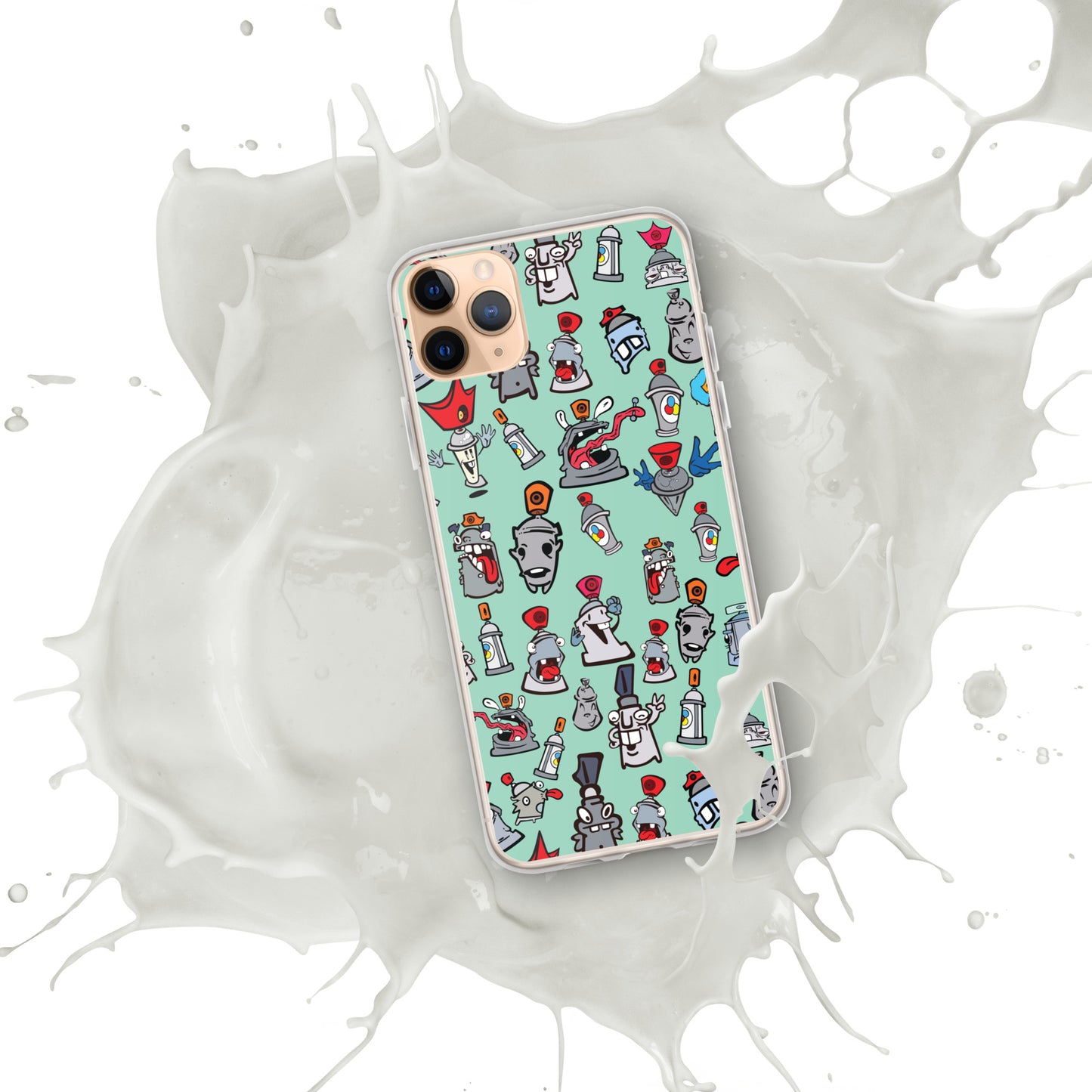 Clear Case for iPhone® - Skizo Fa2hq Can Society Cartoon Characters -