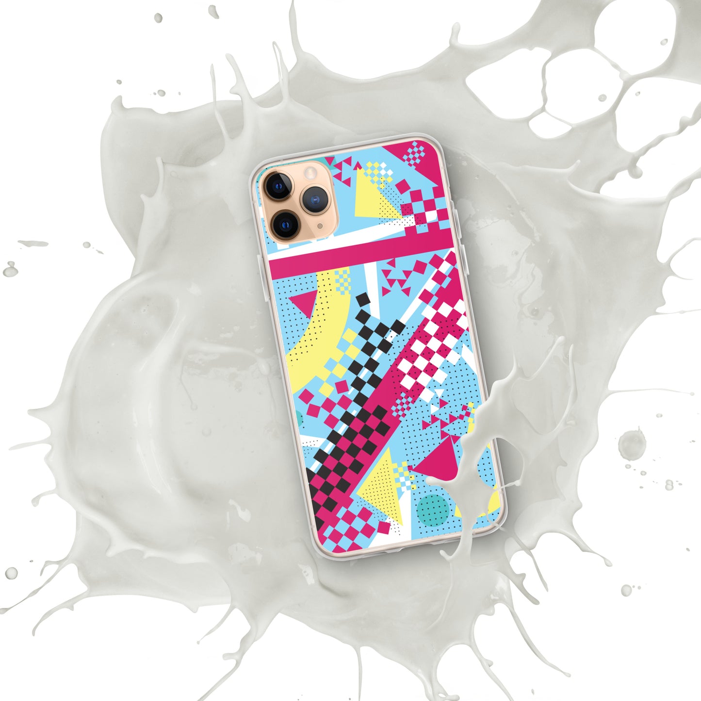 Clear Case for iPhone® - 1980 Retro Abstract Graphic Art - N23 3 -