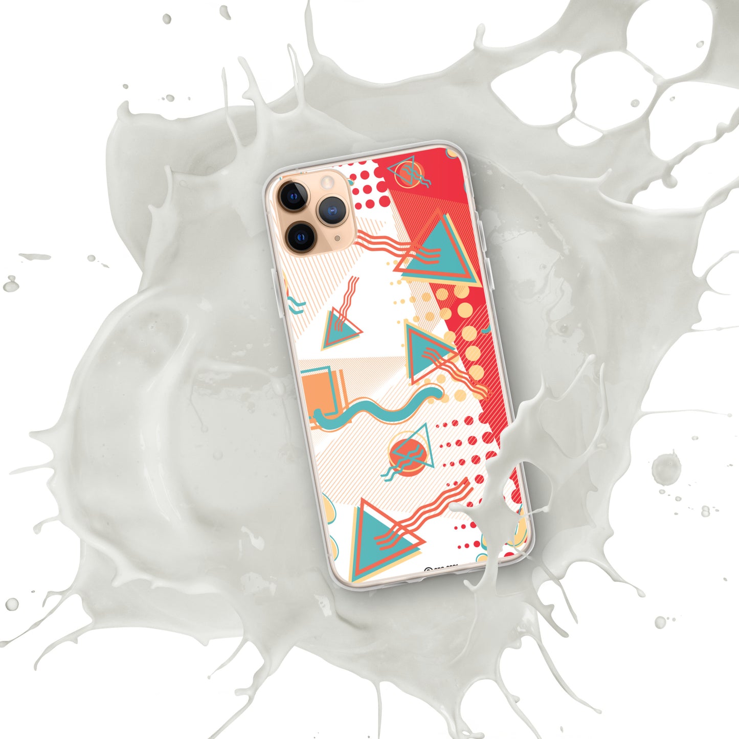 Clear Case for iPhone® - 1980 Retro Abstract Graphic Art - Sushi -