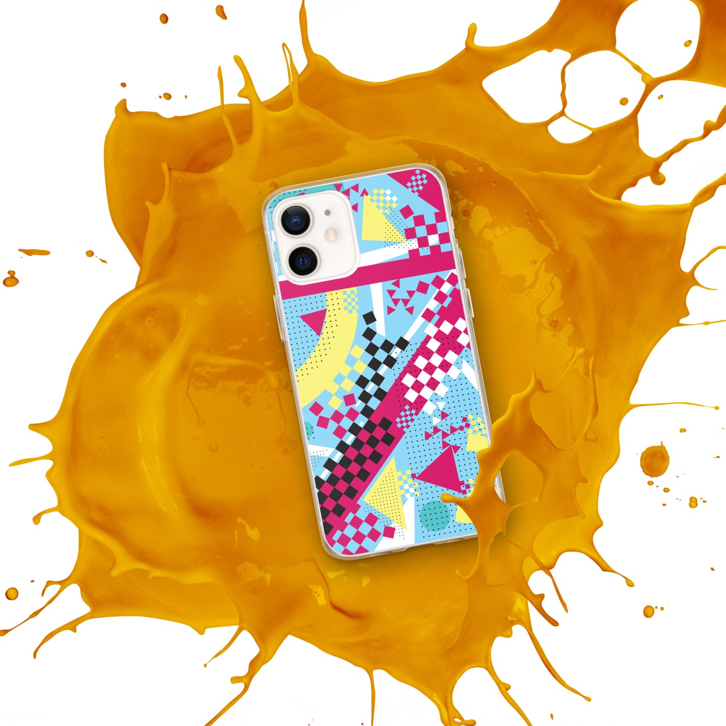 Clear Case for iPhone® - 1980 Retro Abstract Graphic Art - N23 3 -