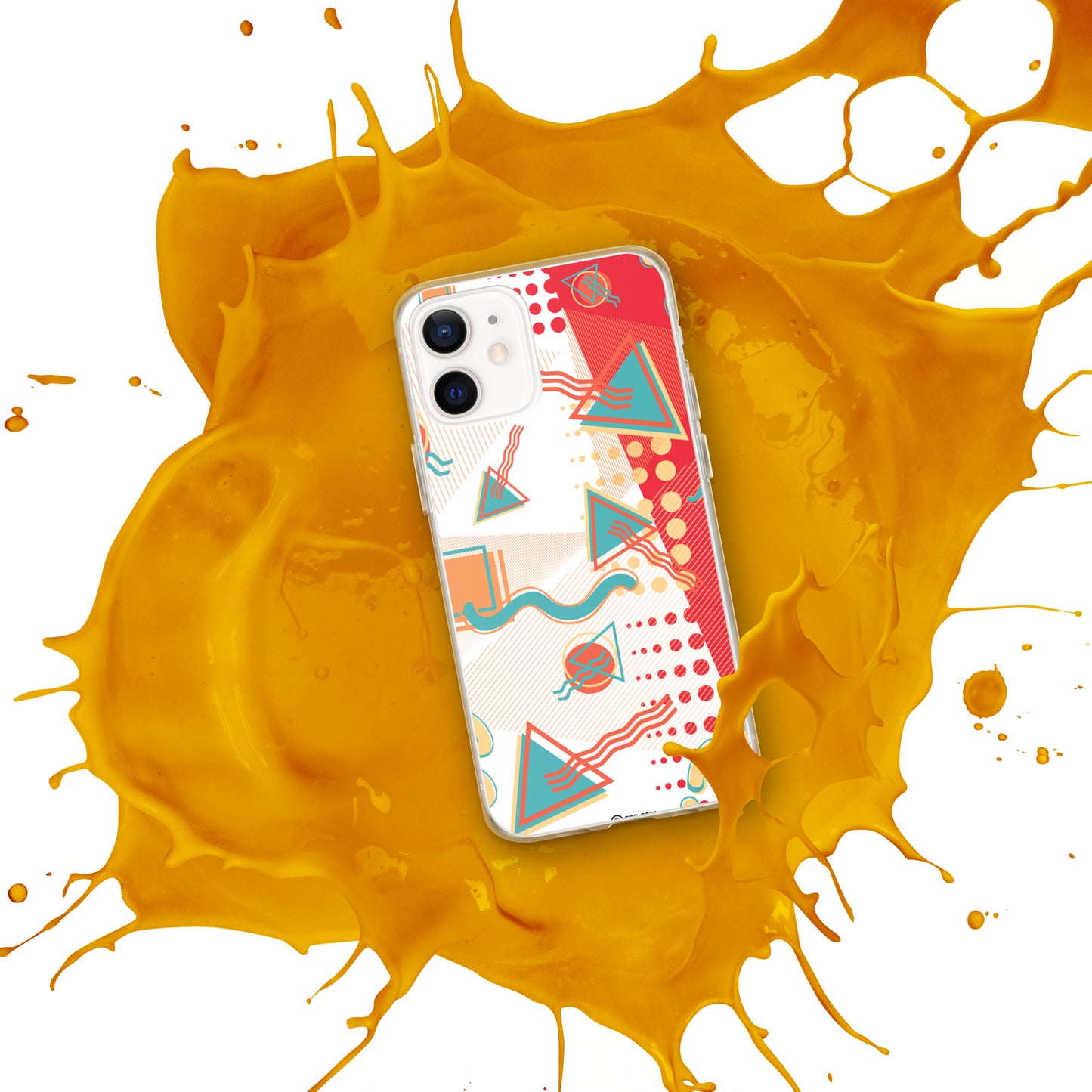 Clear Case for iPhone® - 1980 Retro Abstract Graphic Art - Sushi -