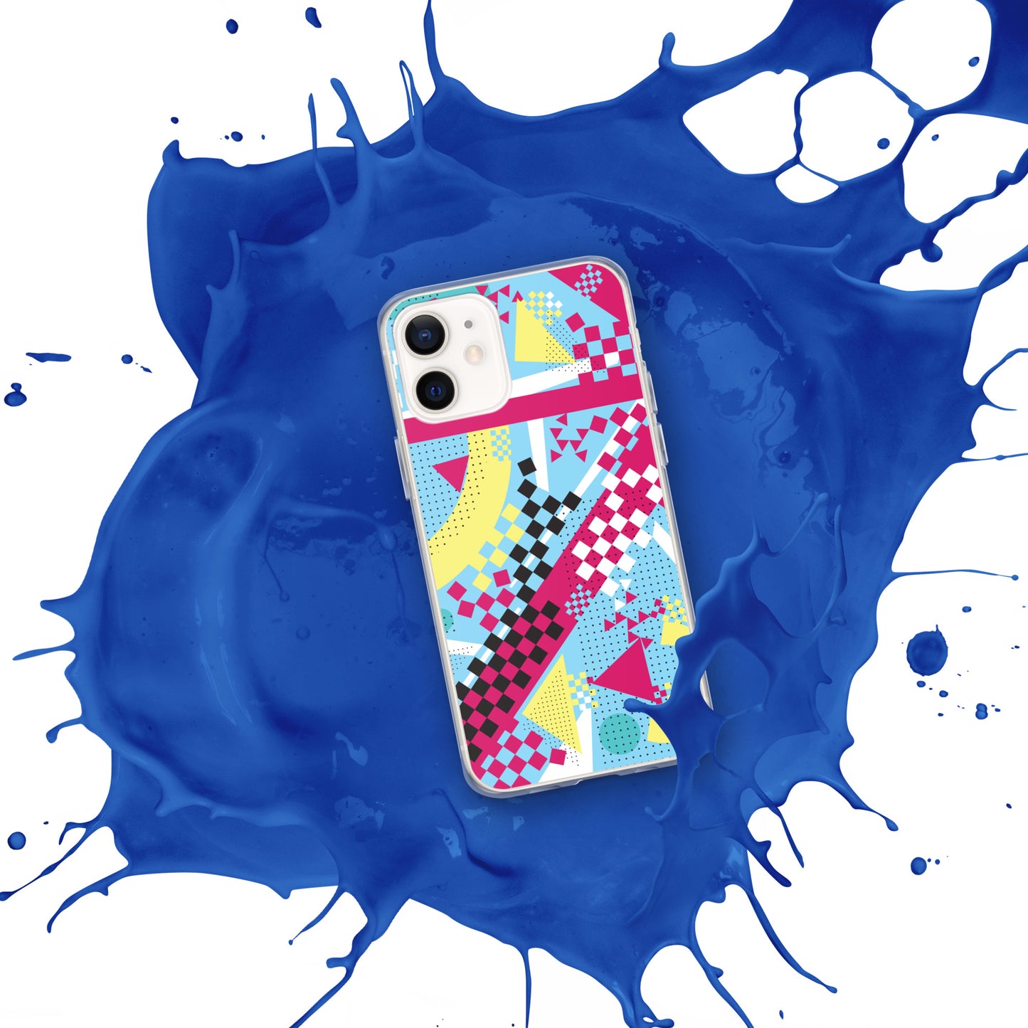 Clear Case for iPhone® - 1980 Retro Abstract Graphic Art - N23 3 -