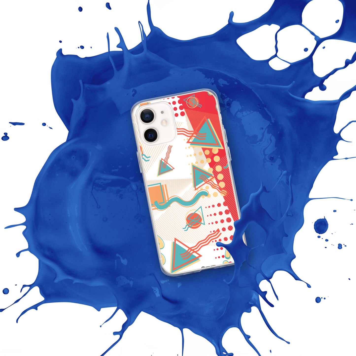 Clear Case for iPhone® - 1980 Retro Abstract Graphic Art - Sushi -