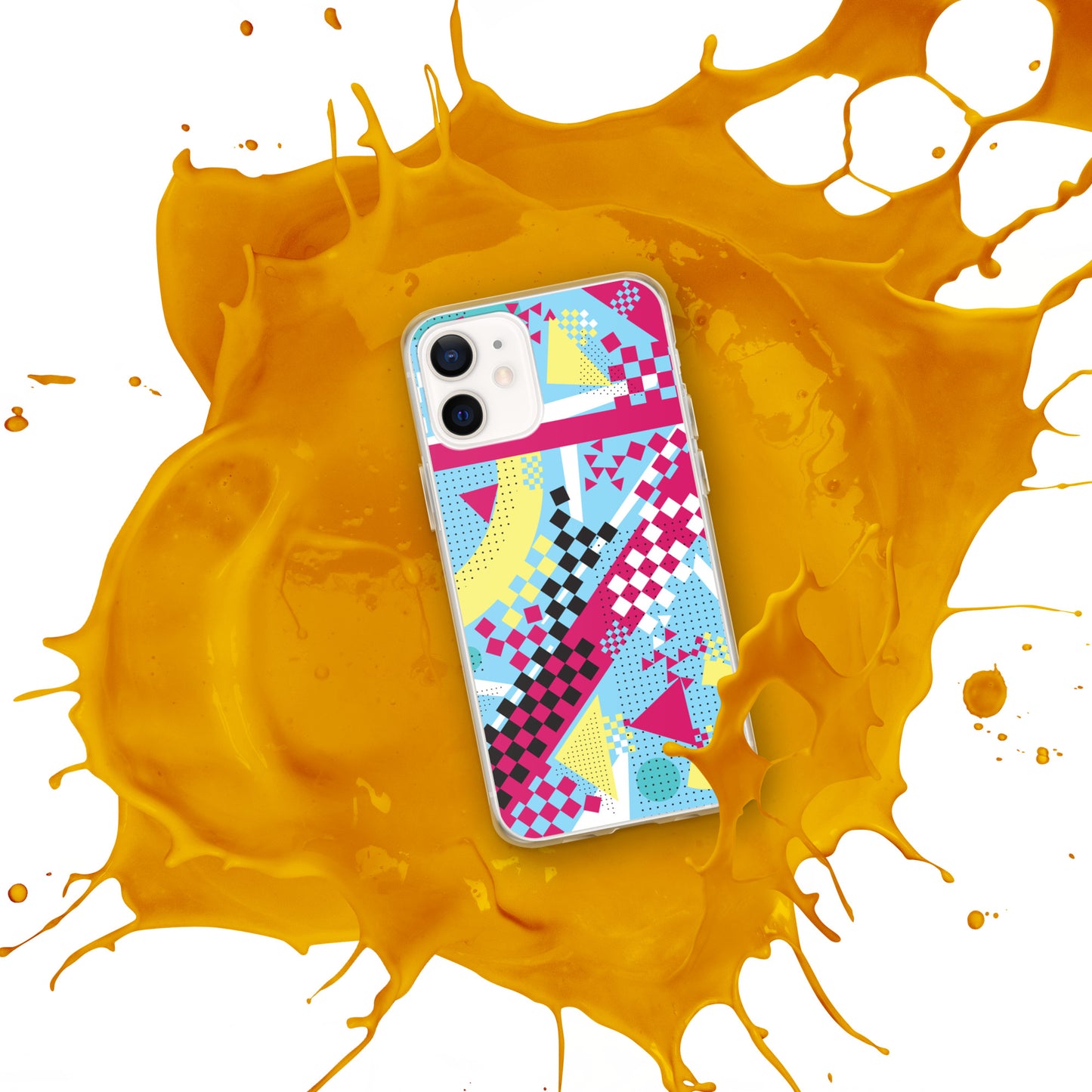 Clear Case for iPhone® - 1980 Retro Abstract Graphic Art - N23 3 -
