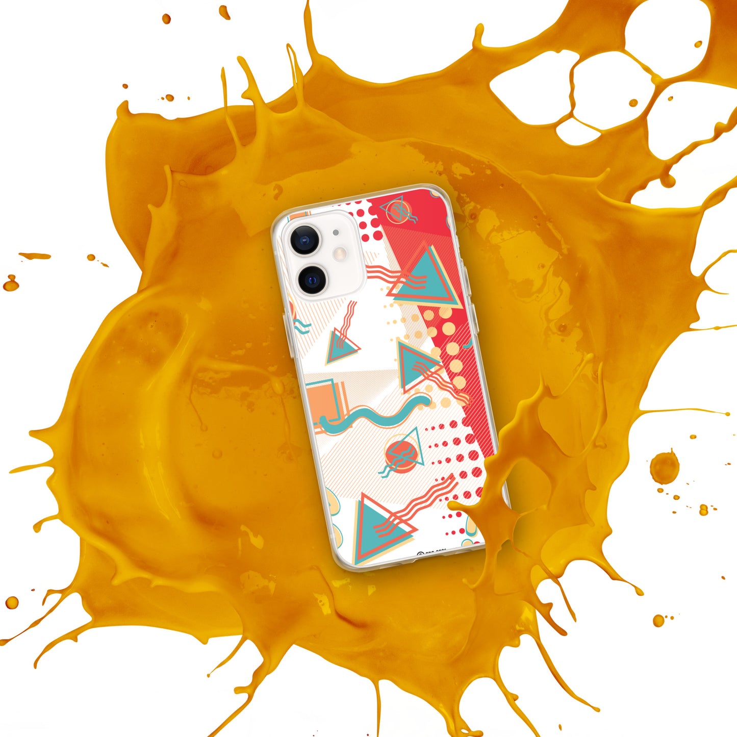 Clear Case for iPhone® - 1980 Retro Abstract Graphic Art - Sushi -