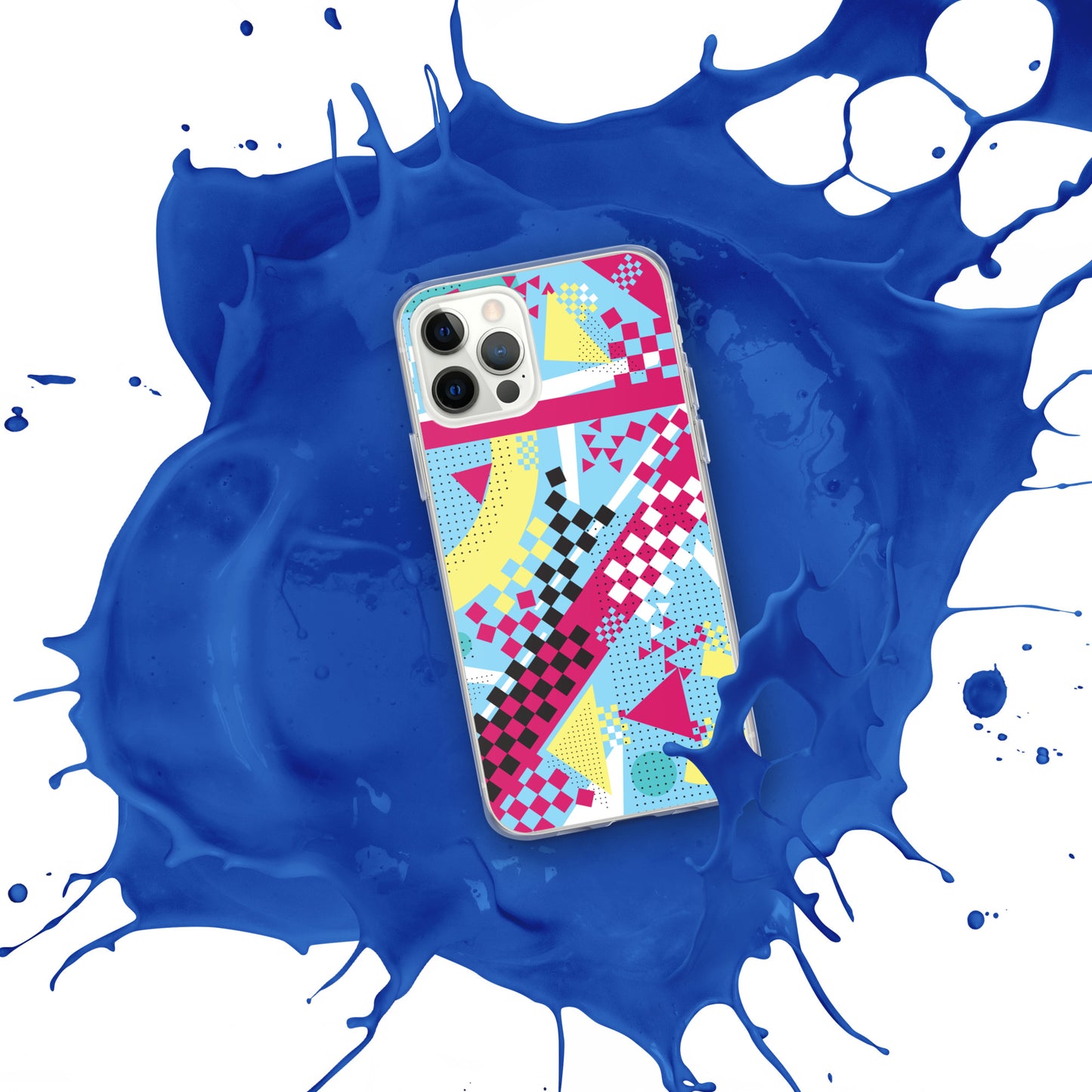 Clear Case for iPhone® - 1980 Retro Abstract Graphic Art - N23 3 -