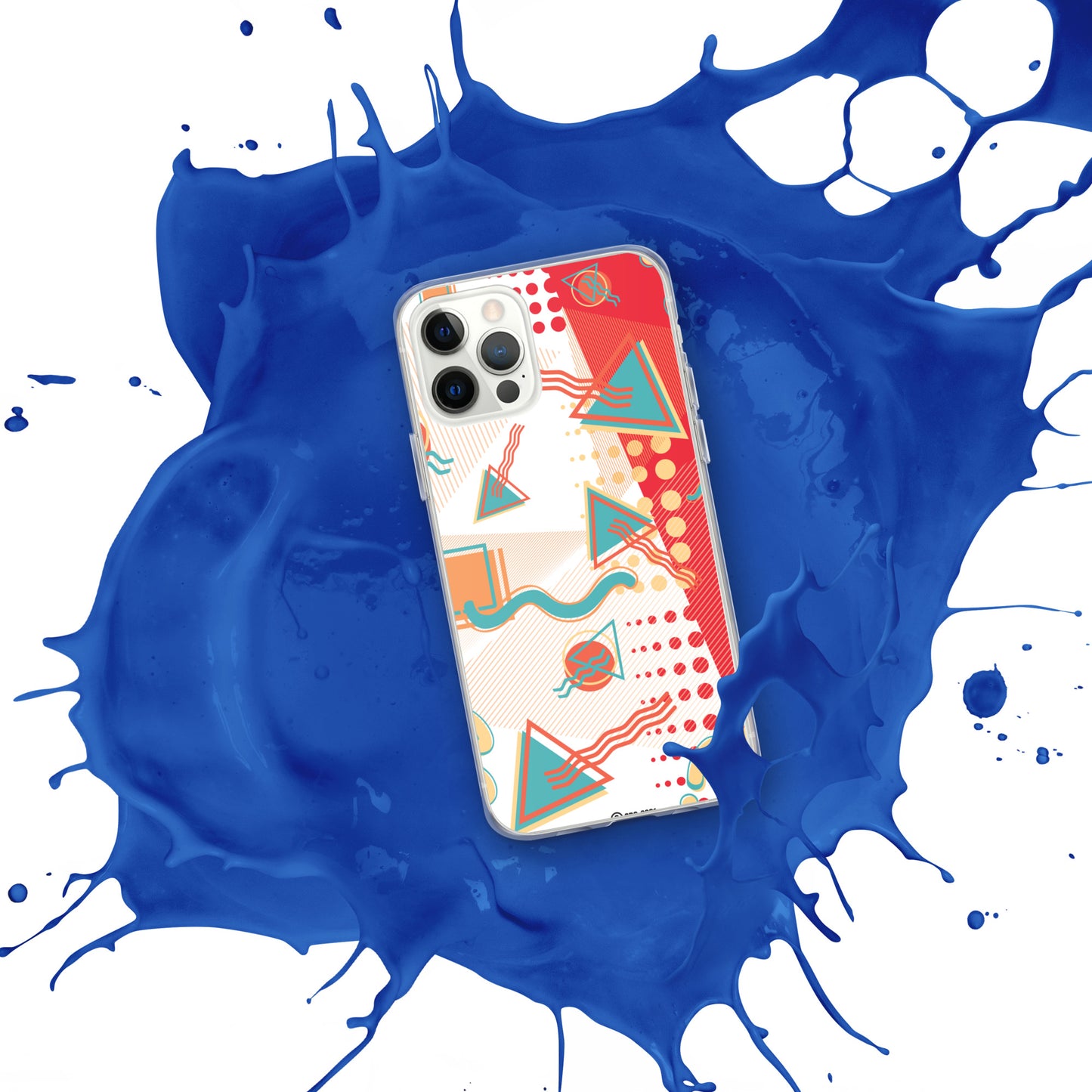 Clear Case for iPhone® - 1980 Retro Abstract Graphic Art - Sushi -