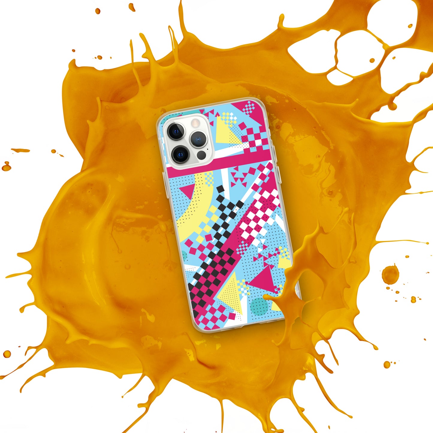 Clear Case for iPhone® - 1980 Retro Abstract Graphic Art - N23 3 -