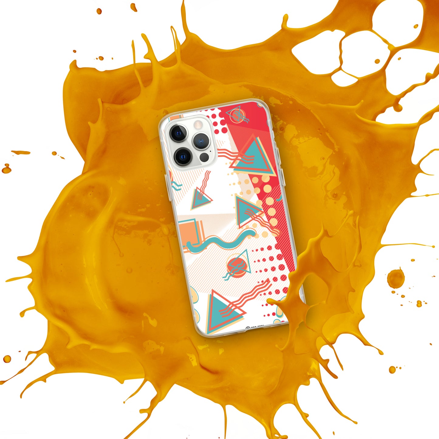 Clear Case for iPhone® - 1980 Retro Abstract Graphic Art - Sushi -