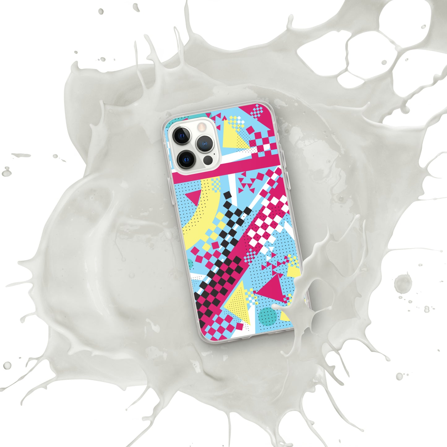 Clear Case for iPhone® - 1980 Retro Abstract Graphic Art - N23 3 -