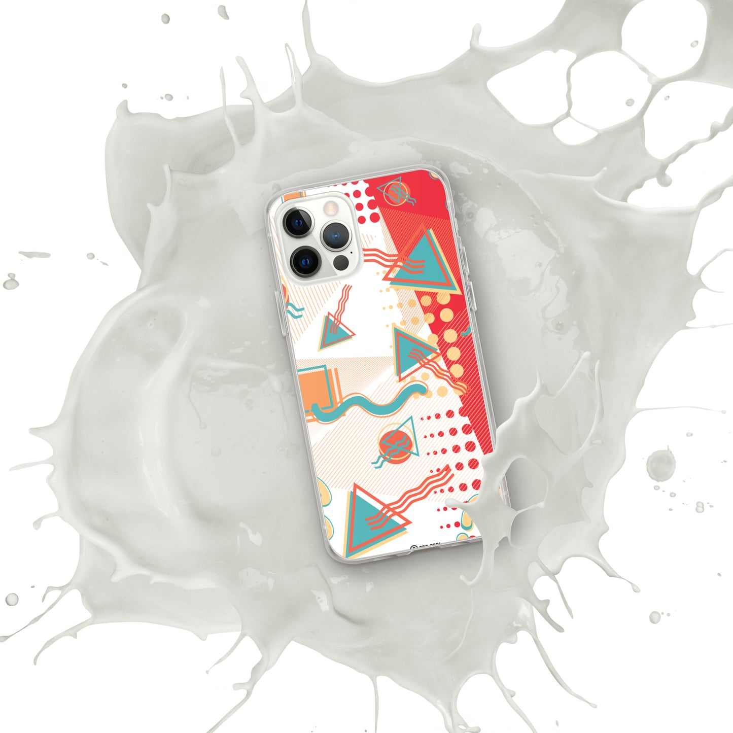 Clear Case for iPhone® - 1980 Retro Abstract Graphic Art - Sushi -