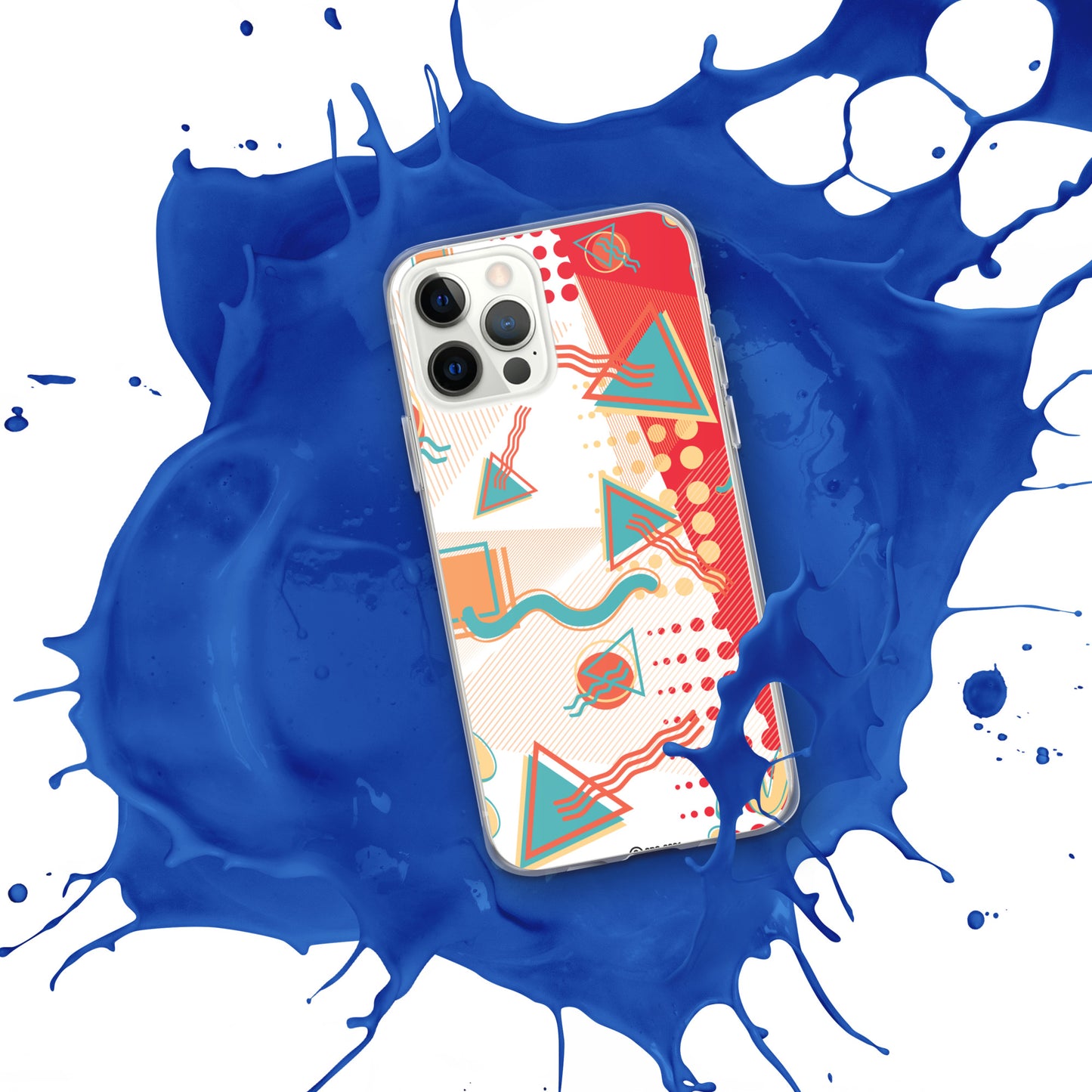 Clear Case for iPhone® - 1980 Retro Abstract Graphic Art - Sushi -