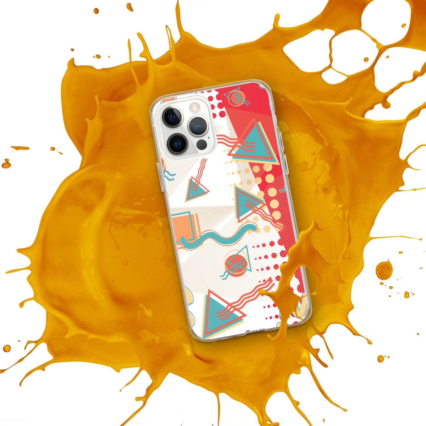 Clear Case for iPhone® - 1980 Retro Abstract Graphic Art - Sushi -