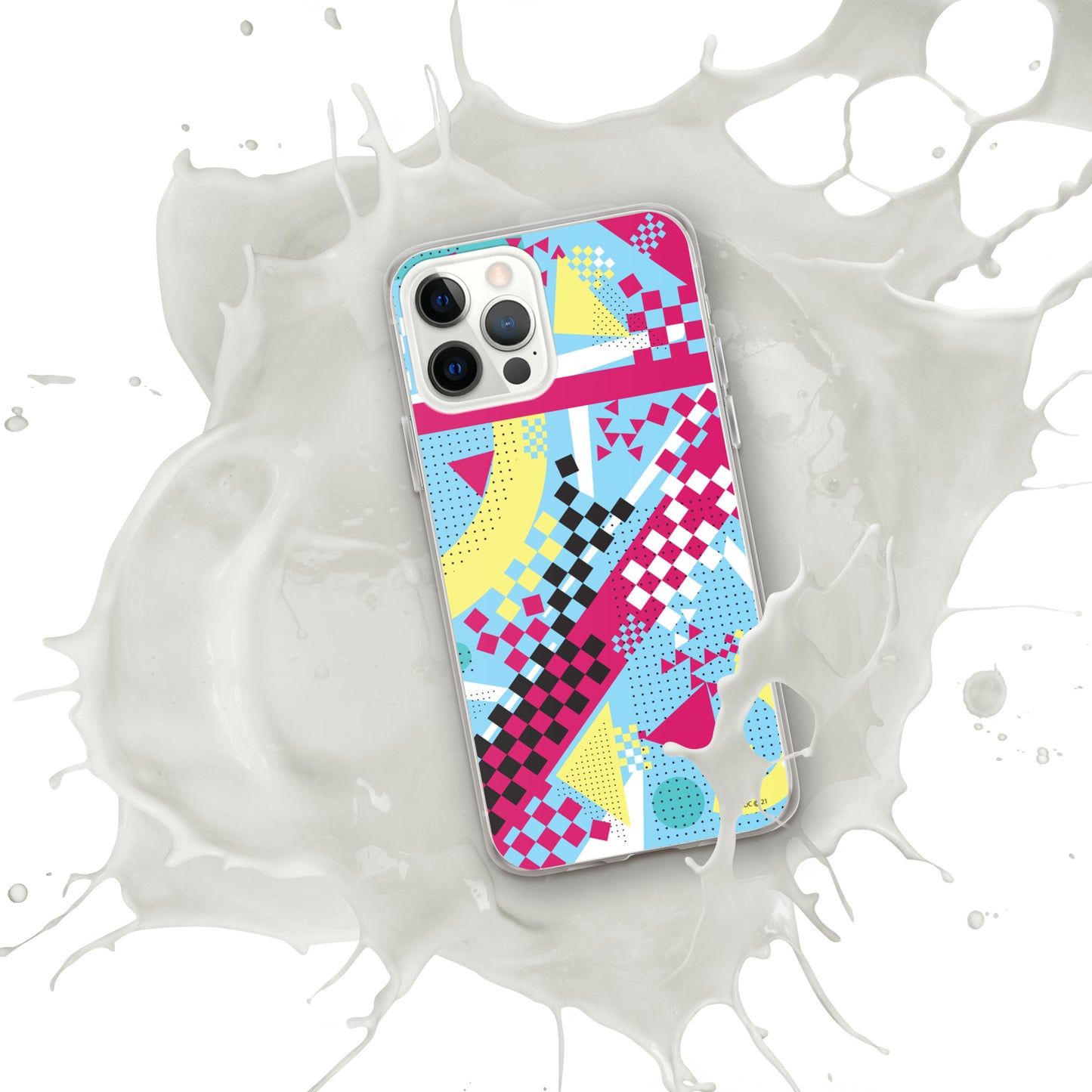 Clear Case for iPhone® - 1980 Retro Abstract Graphic Art - N23 3 -