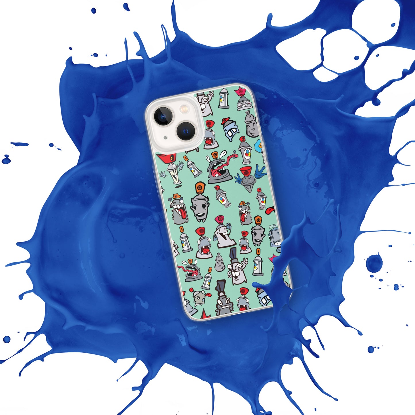 Clear Case for iPhone® - Skizo Fa2hq Can Society Cartoon Characters -