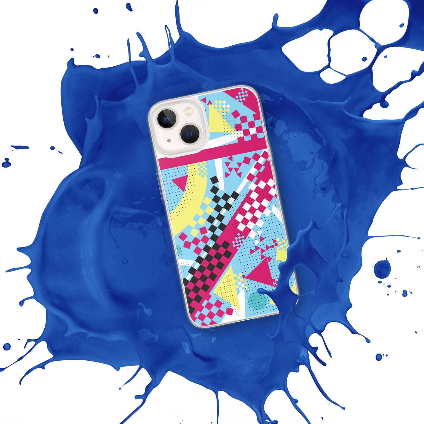 Clear Case for iPhone® - 1980 Retro Abstract Graphic Art - N23 3 -