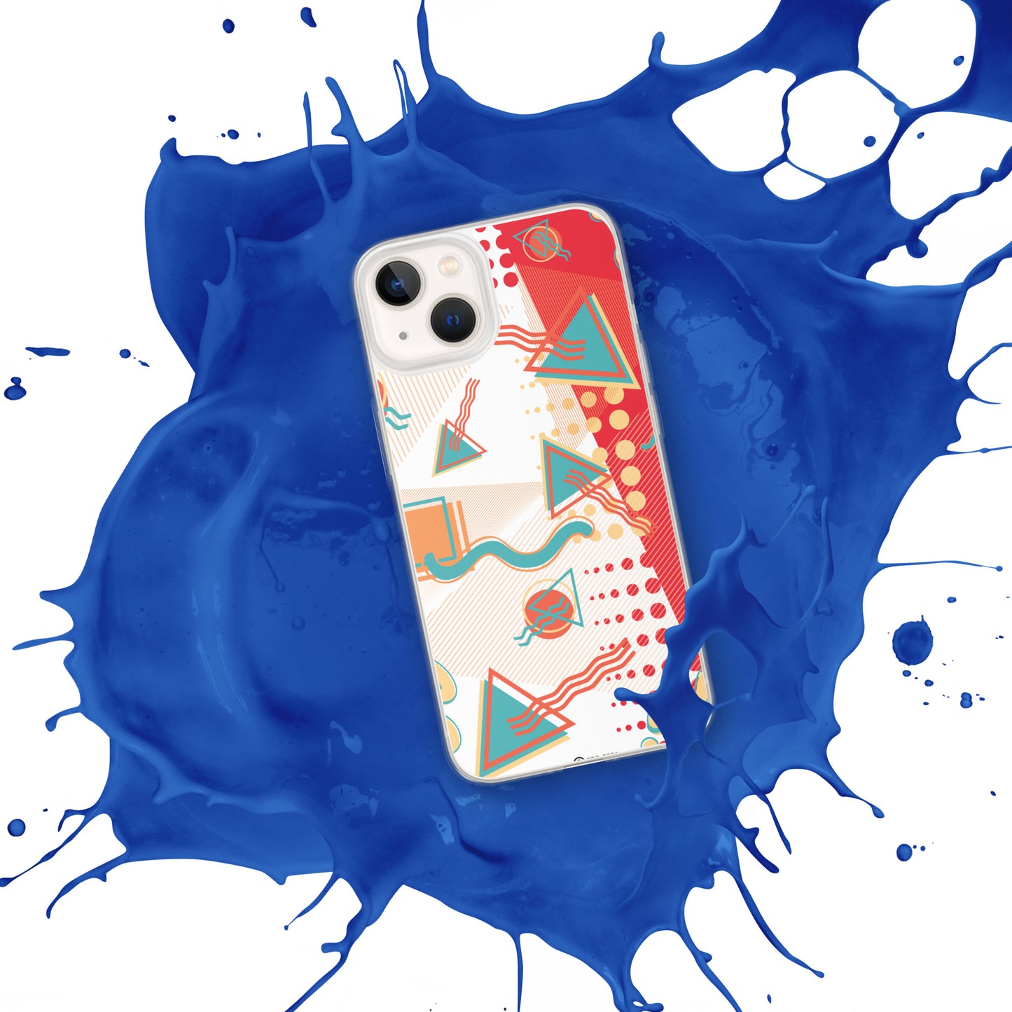 Clear Case for iPhone® - 1980 Retro Abstract Graphic Art - Sushi -