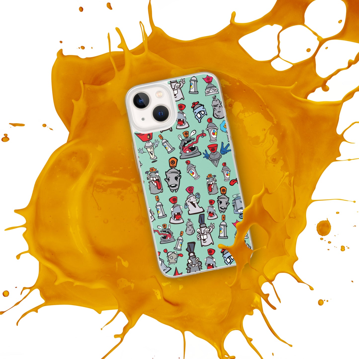 Clear Case for iPhone® - Skizo Fa2hq Can Society Cartoon Characters -