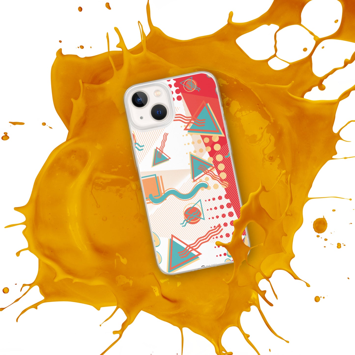 Clear Case for iPhone® - 1980 Retro Abstract Graphic Art - Sushi -