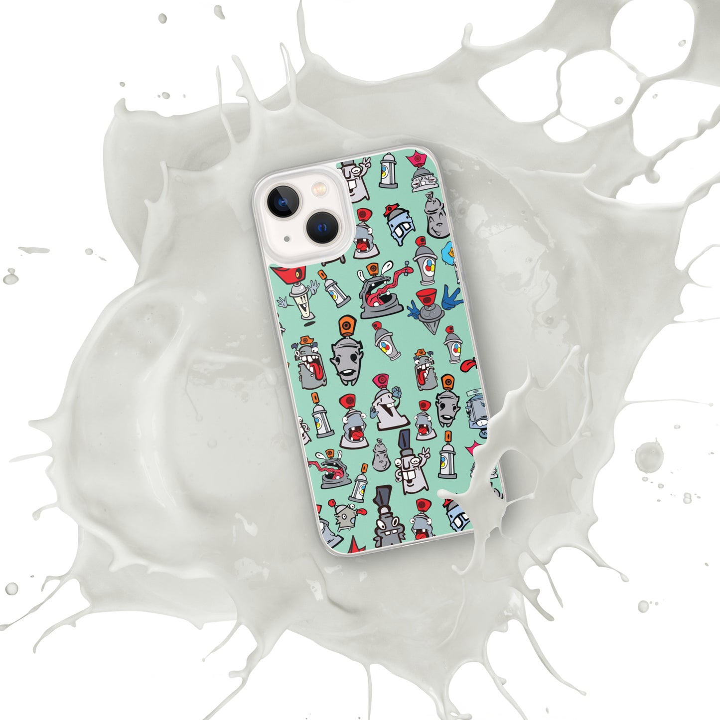 Clear Case for iPhone® - Skizo Fa2hq Can Society Cartoon Characters -