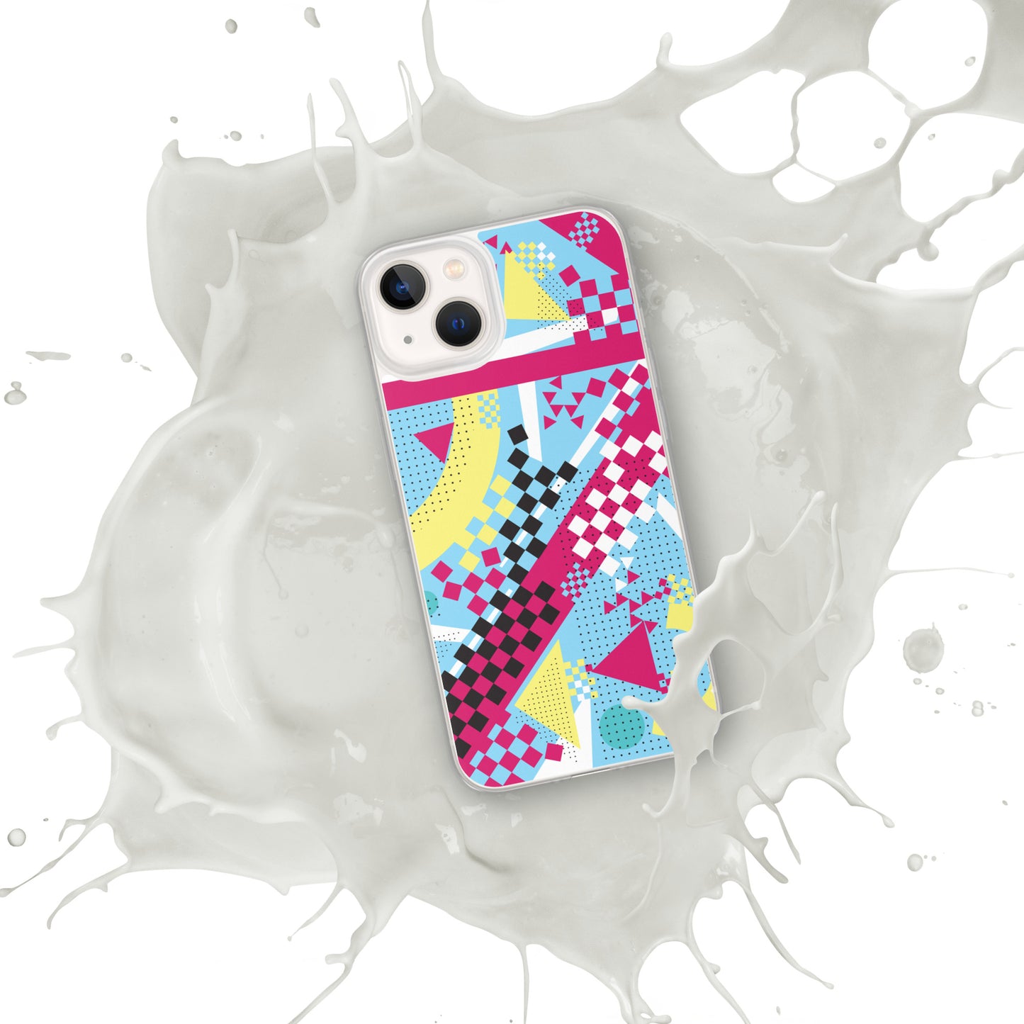 Clear Case for iPhone® - 1980 Retro Abstract Graphic Art - N23 3 -