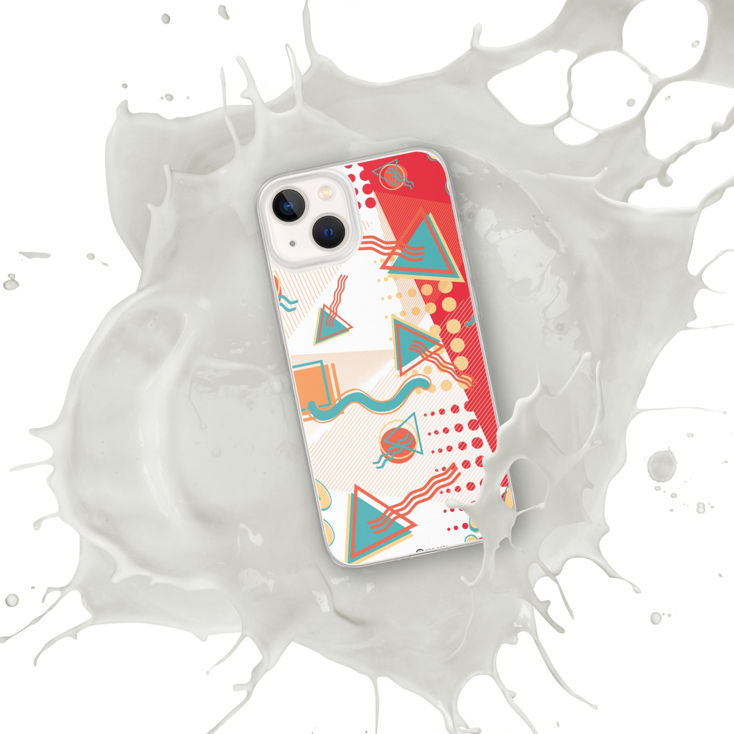 Clear Case for iPhone® - 1980 Retro Abstract Graphic Art - Sushi -