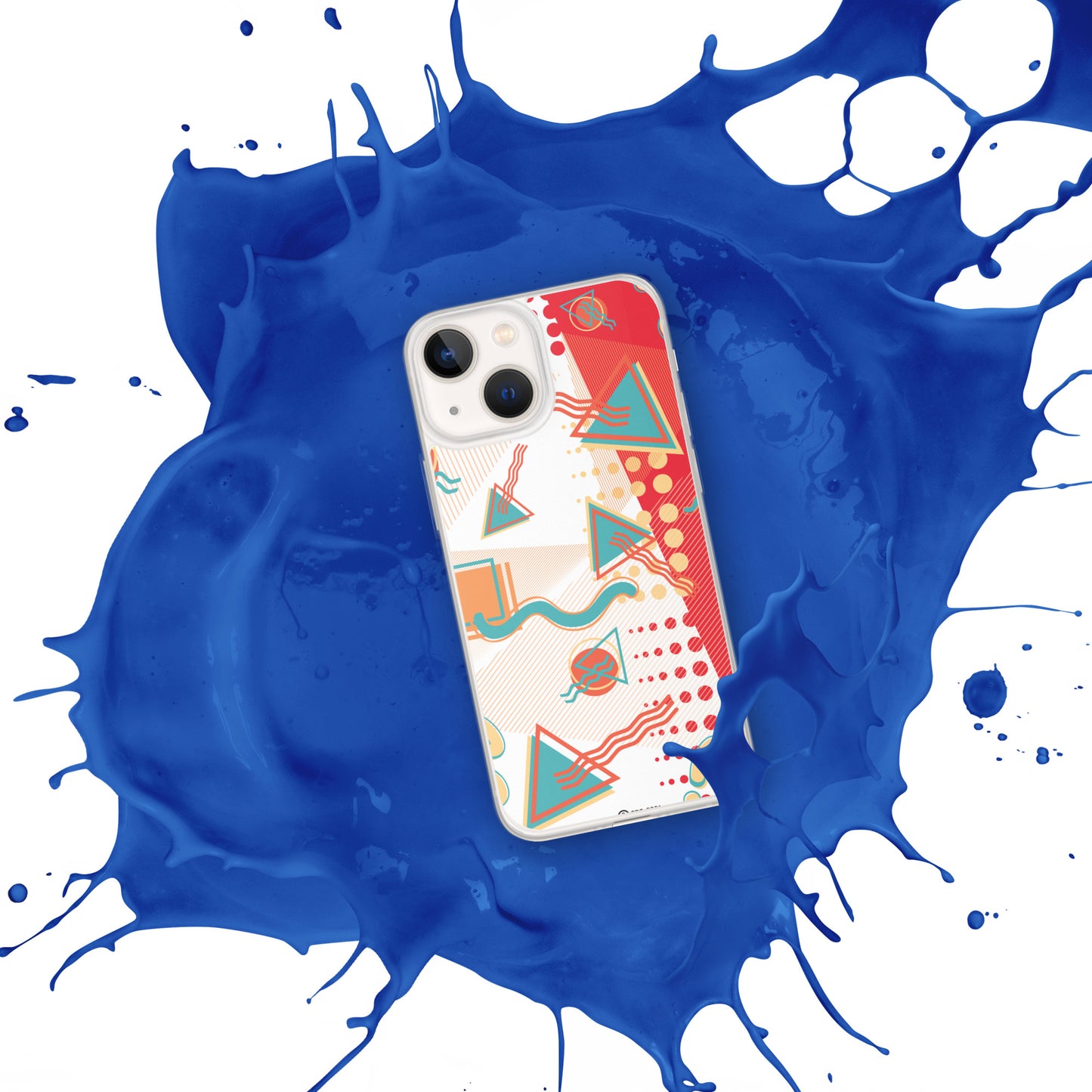 Clear Case for iPhone® - 1980 Retro Abstract Graphic Art - Sushi -