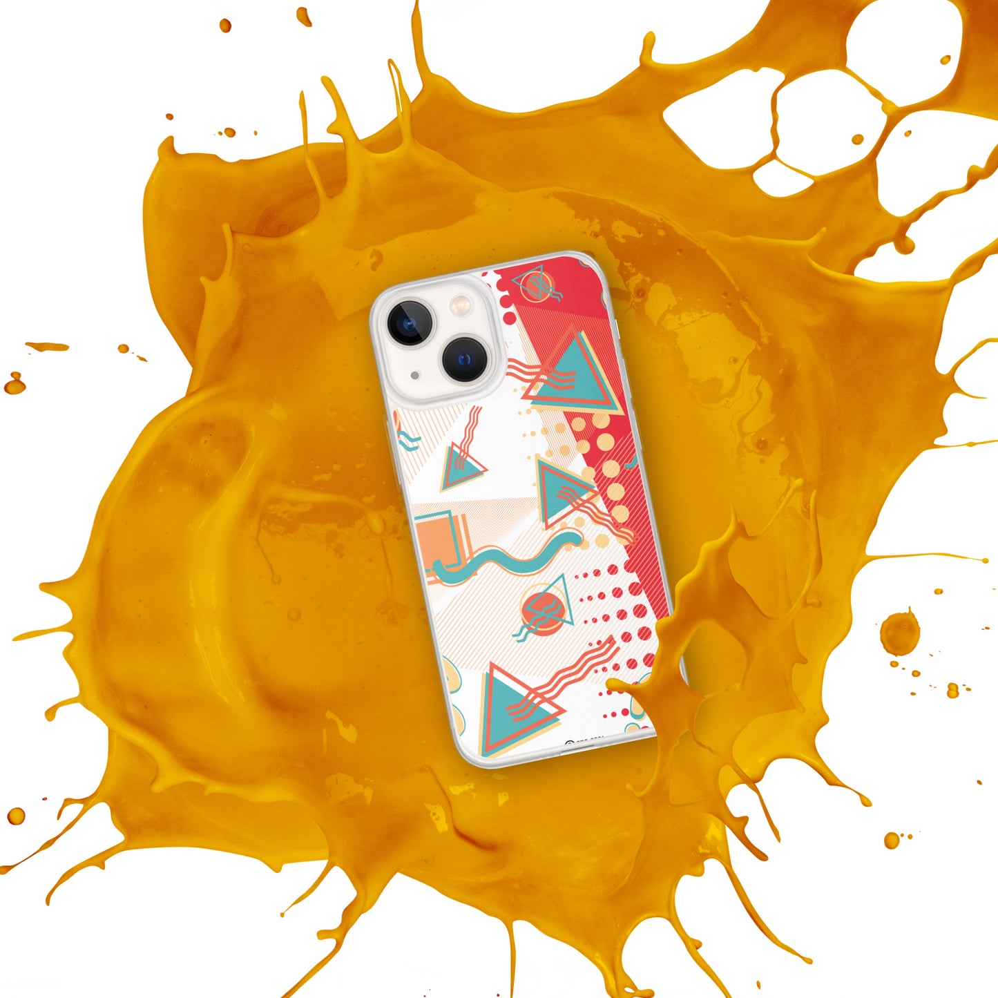 Clear Case for iPhone® - 1980 Retro Abstract Graphic Art - Sushi -