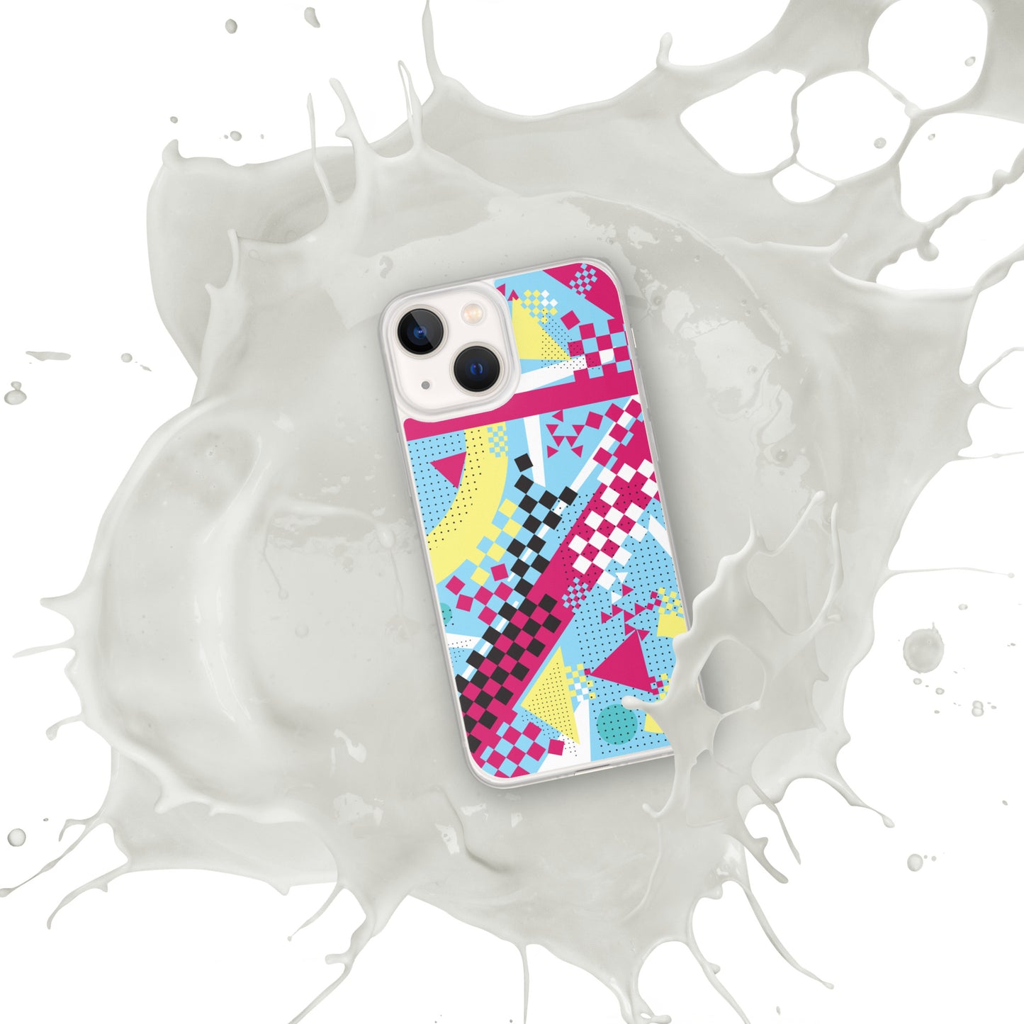 Clear Case for iPhone® - 1980 Retro Abstract Graphic Art - N23 3 -