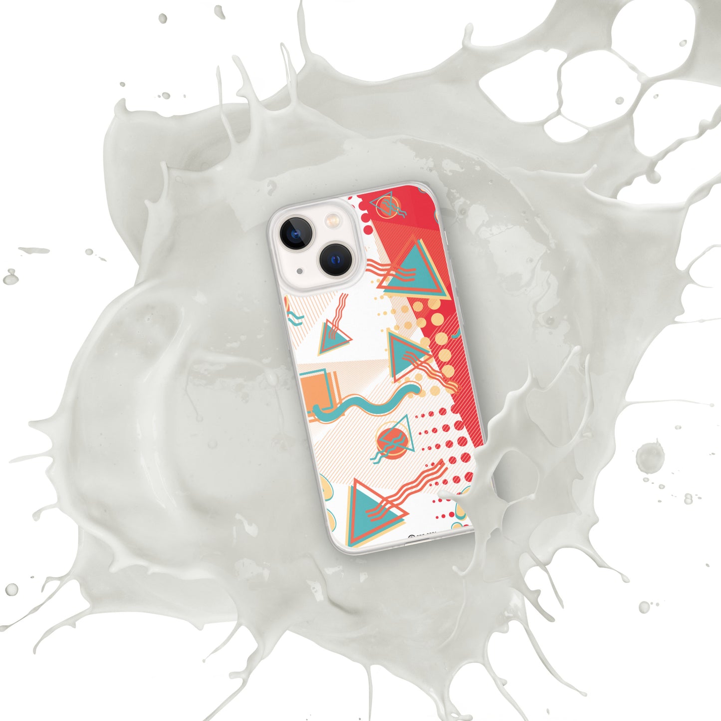 Clear Case for iPhone® - 1980 Retro Abstract Graphic Art - Sushi -