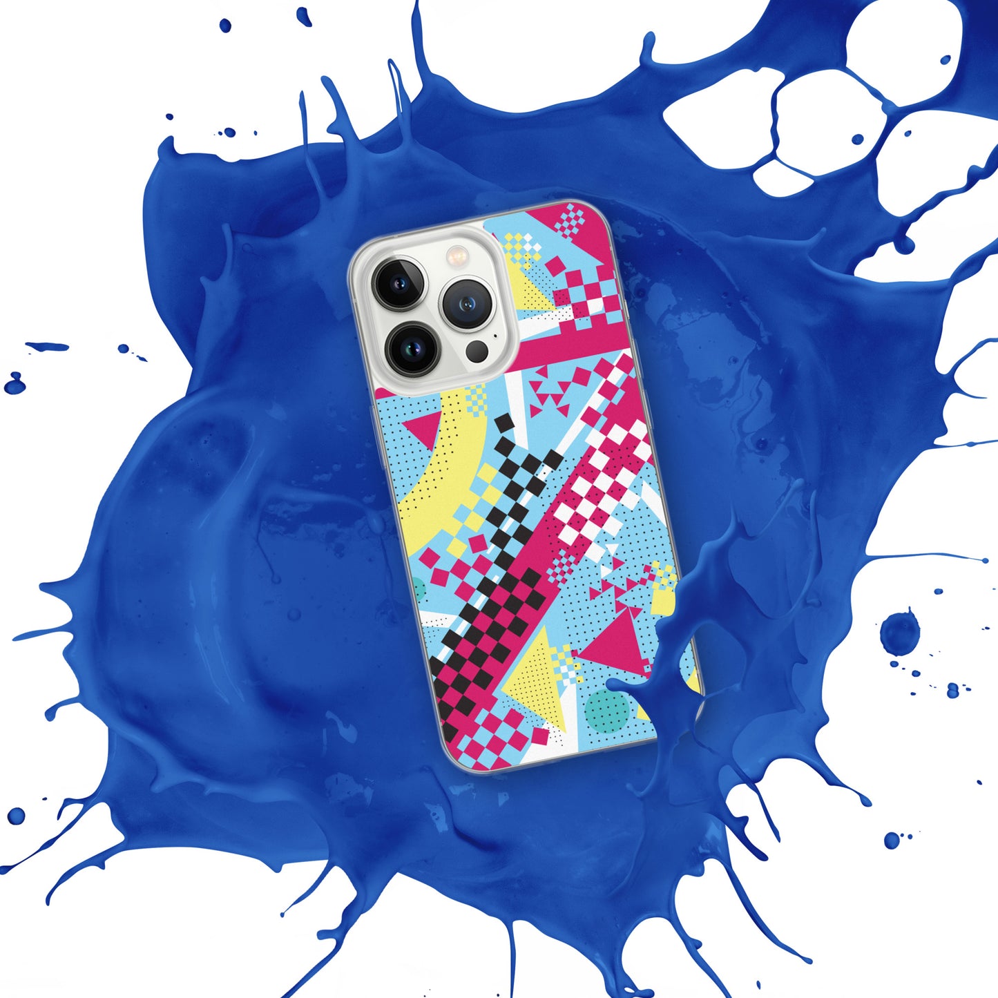 Clear Case for iPhone® - 1980 Retro Abstract Graphic Art - N23 3 -