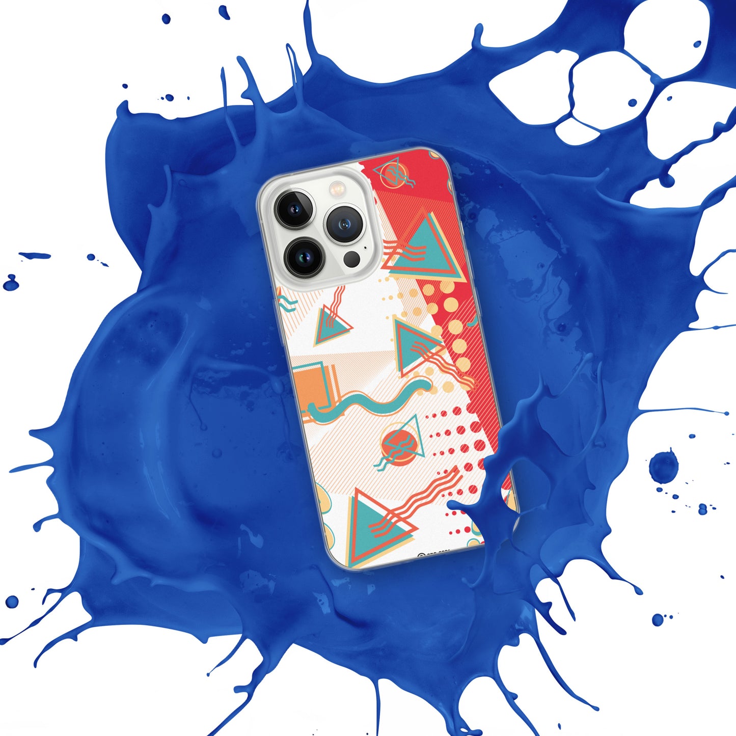 Clear Case for iPhone® - 1980 Retro Abstract Graphic Art - Sushi -