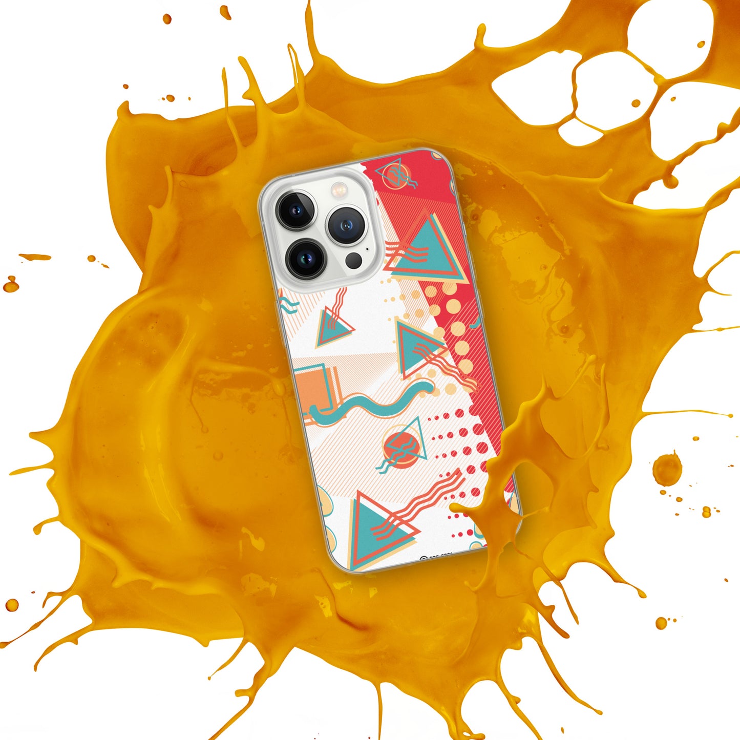 Clear Case for iPhone® - 1980 Retro Abstract Graphic Art - Sushi -