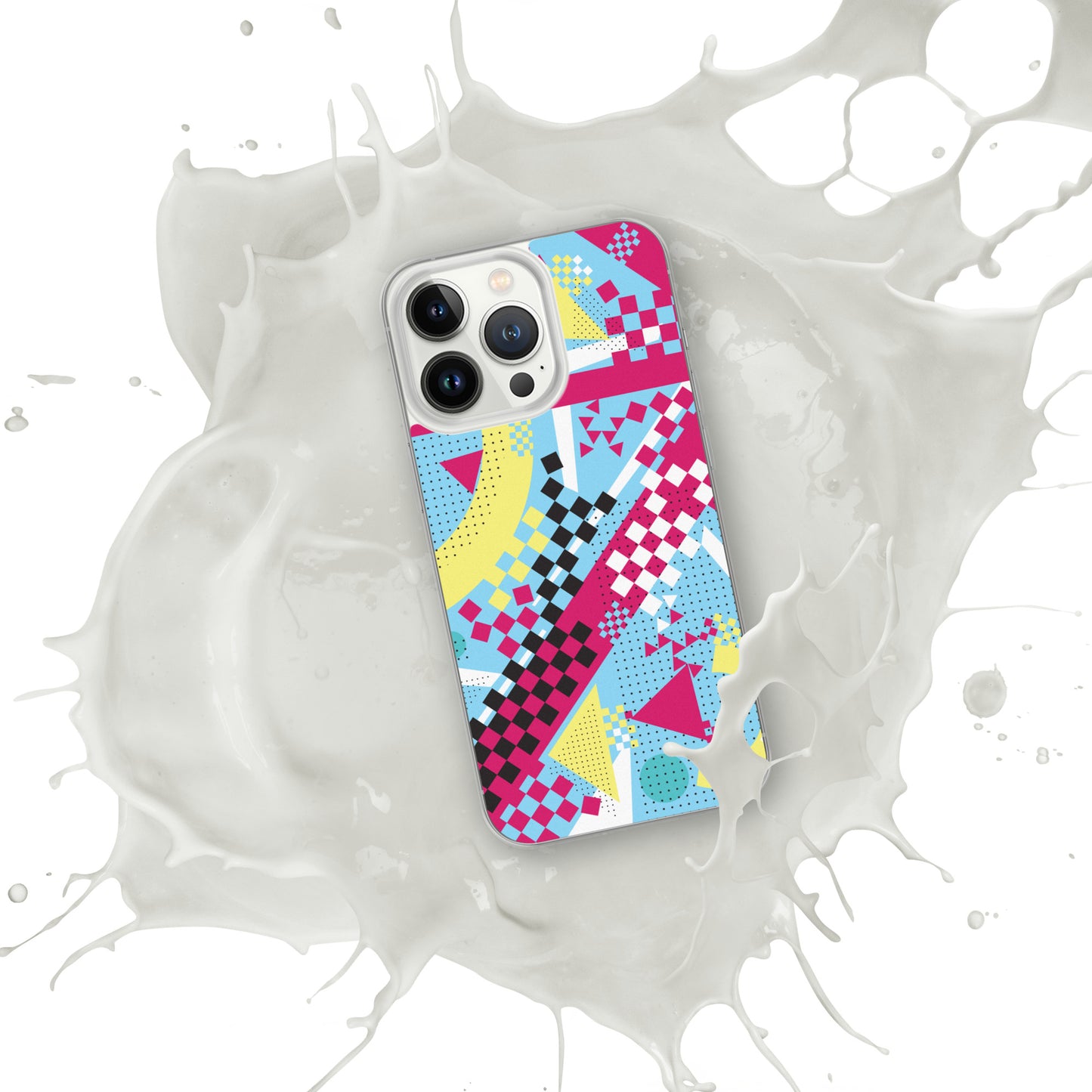 Clear Case for iPhone® - 1980 Retro Abstract Graphic Art - N23 3 -